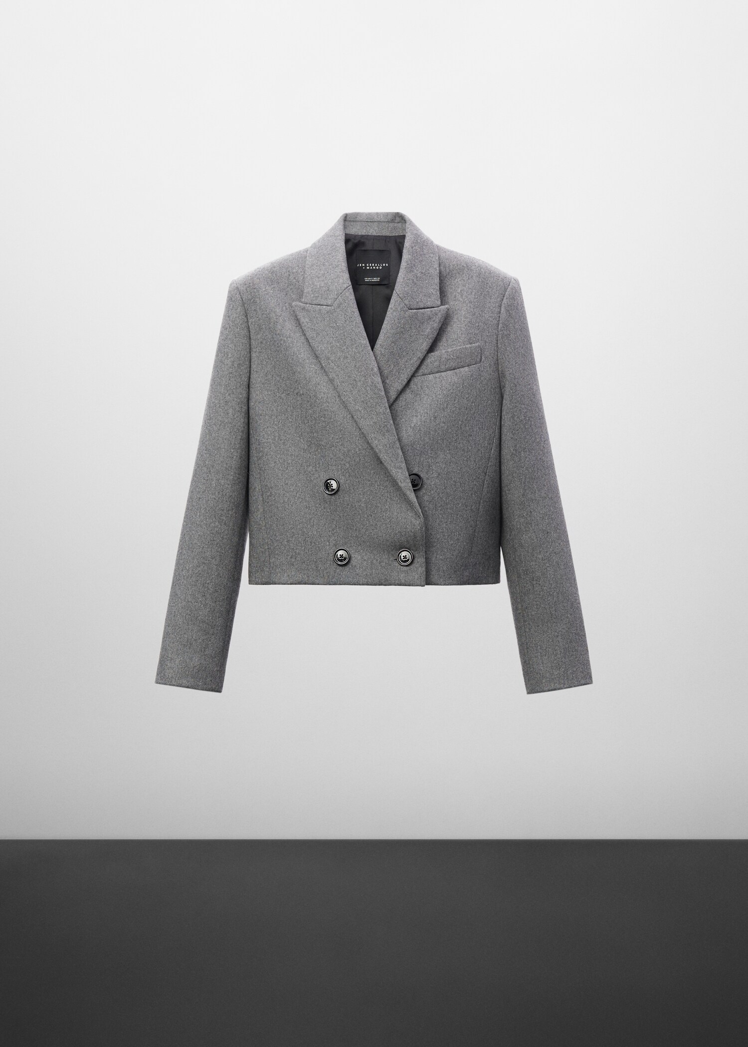 Cropped wool blazer - Article without model