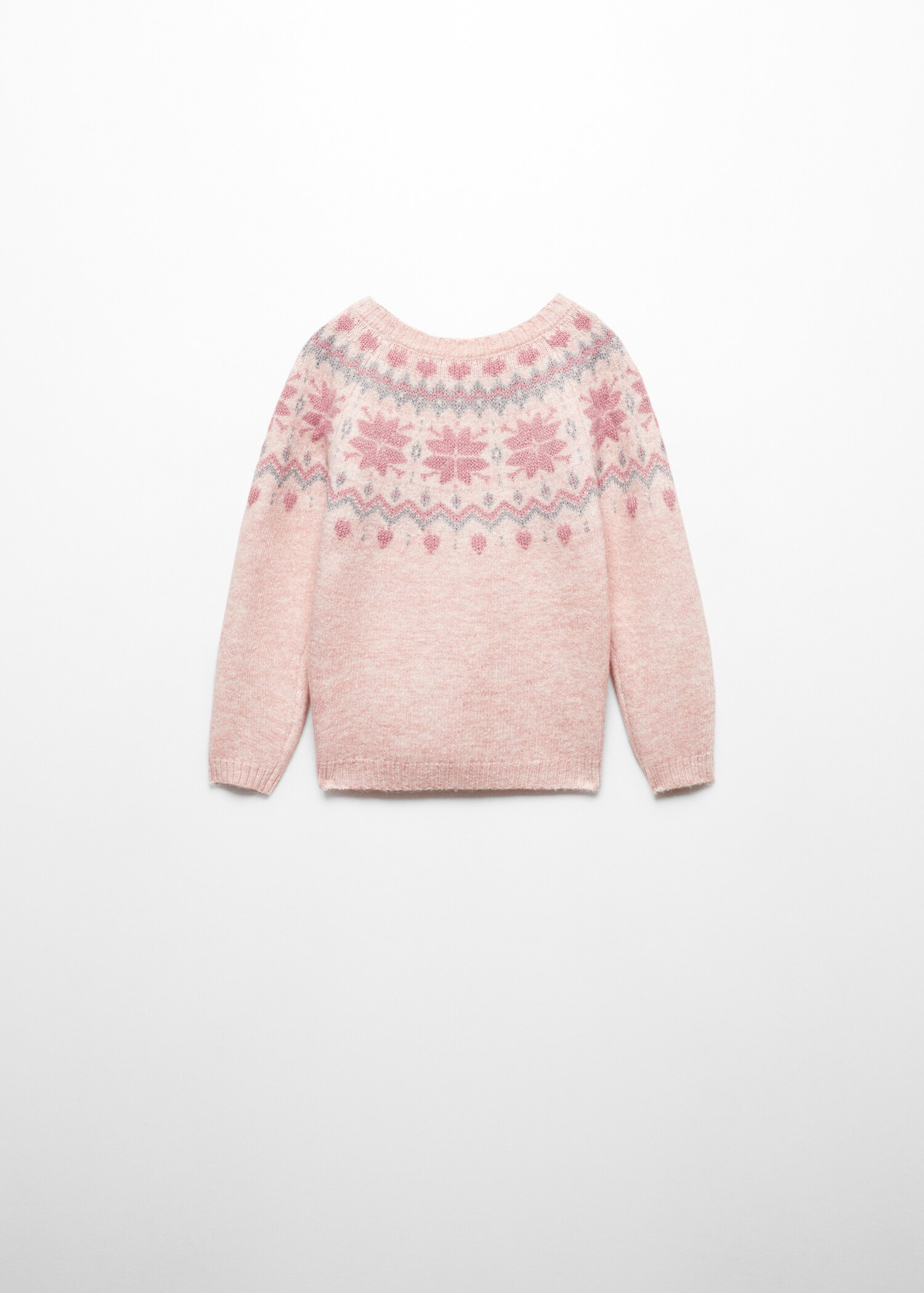 Jacquard knitted sweater - Reverse of the article