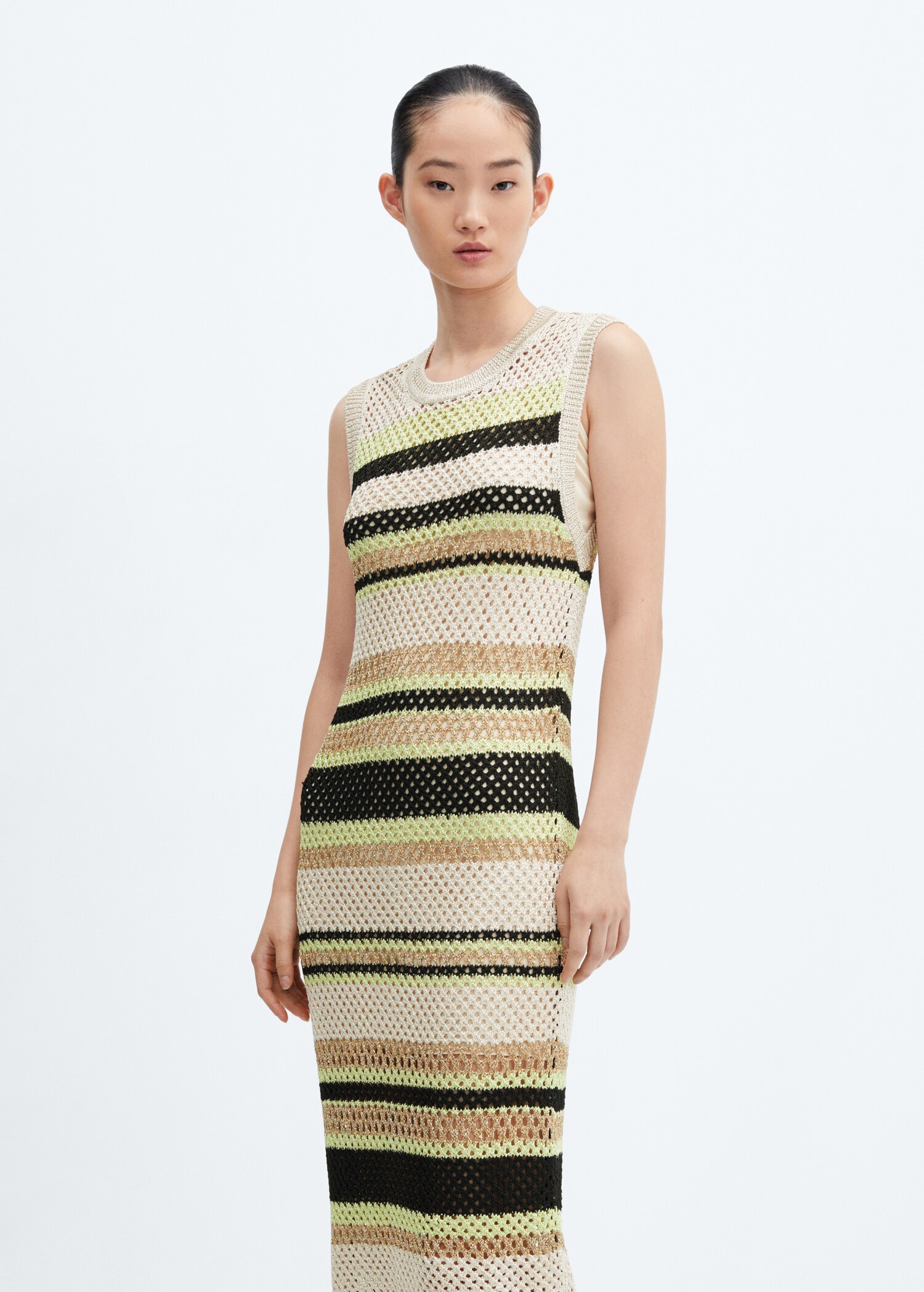 Knitted dress openwork details - Medium plane