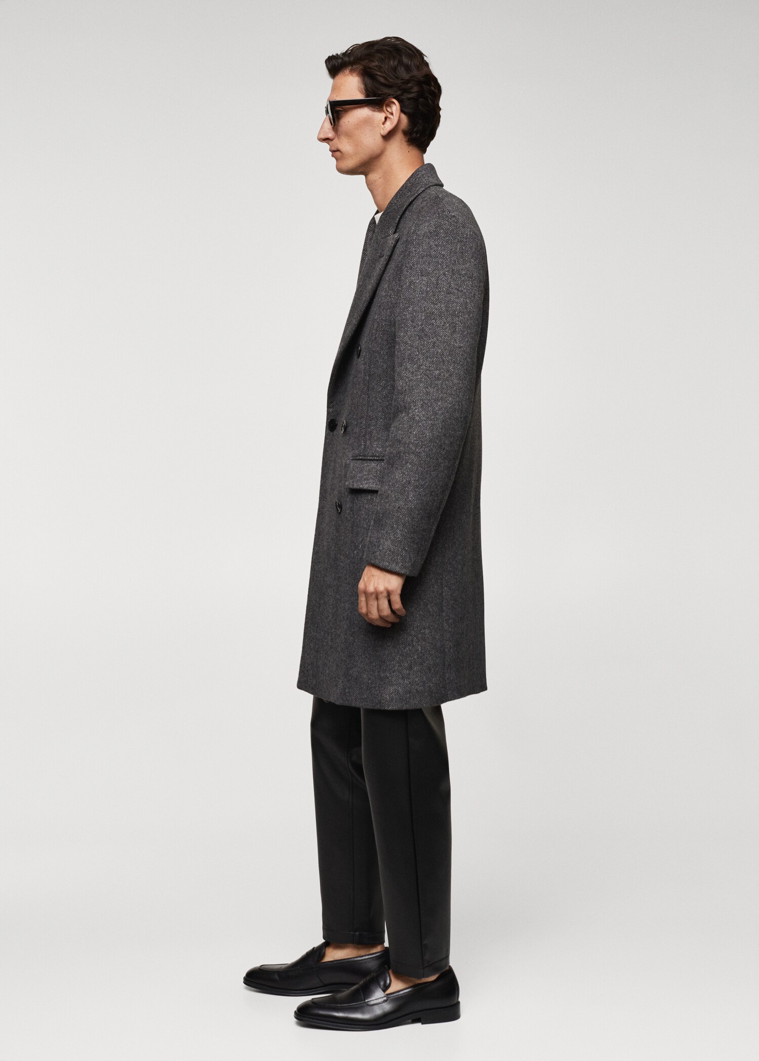 Manteau laine recyclée chevrons - Détail de l'article 2