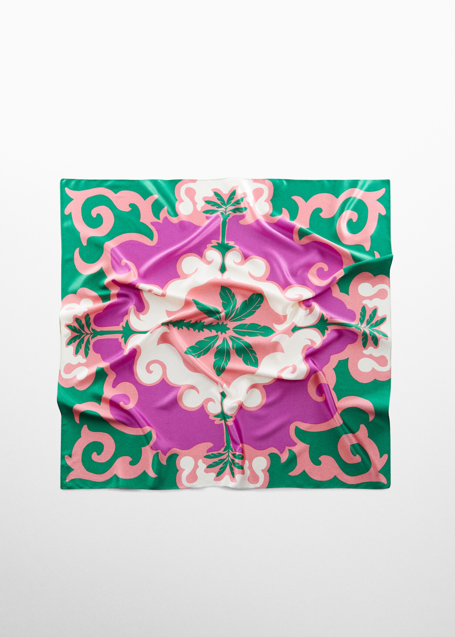 Printed satin scarf - Article without model