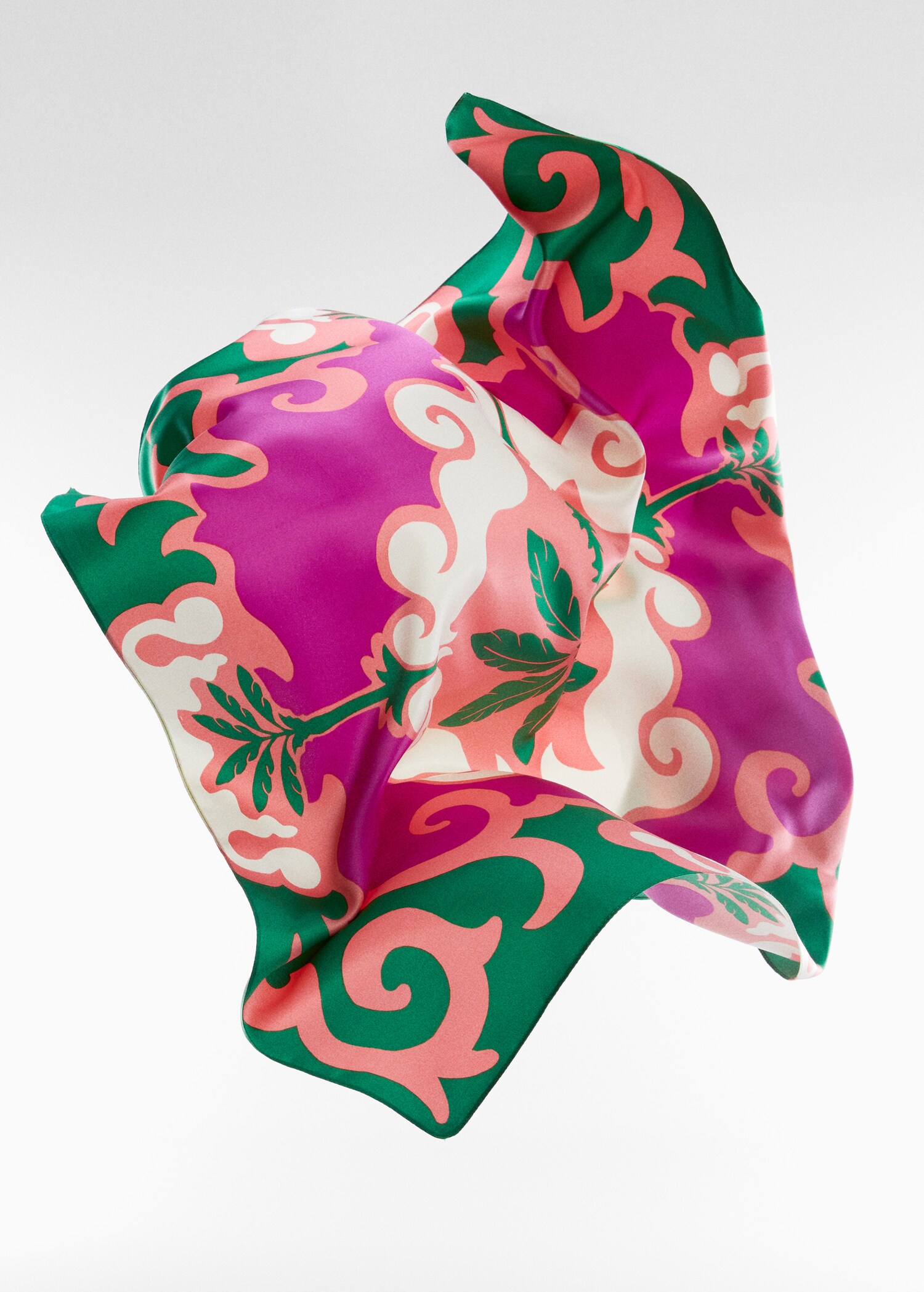 Printed satin scarf - Details of the article 5