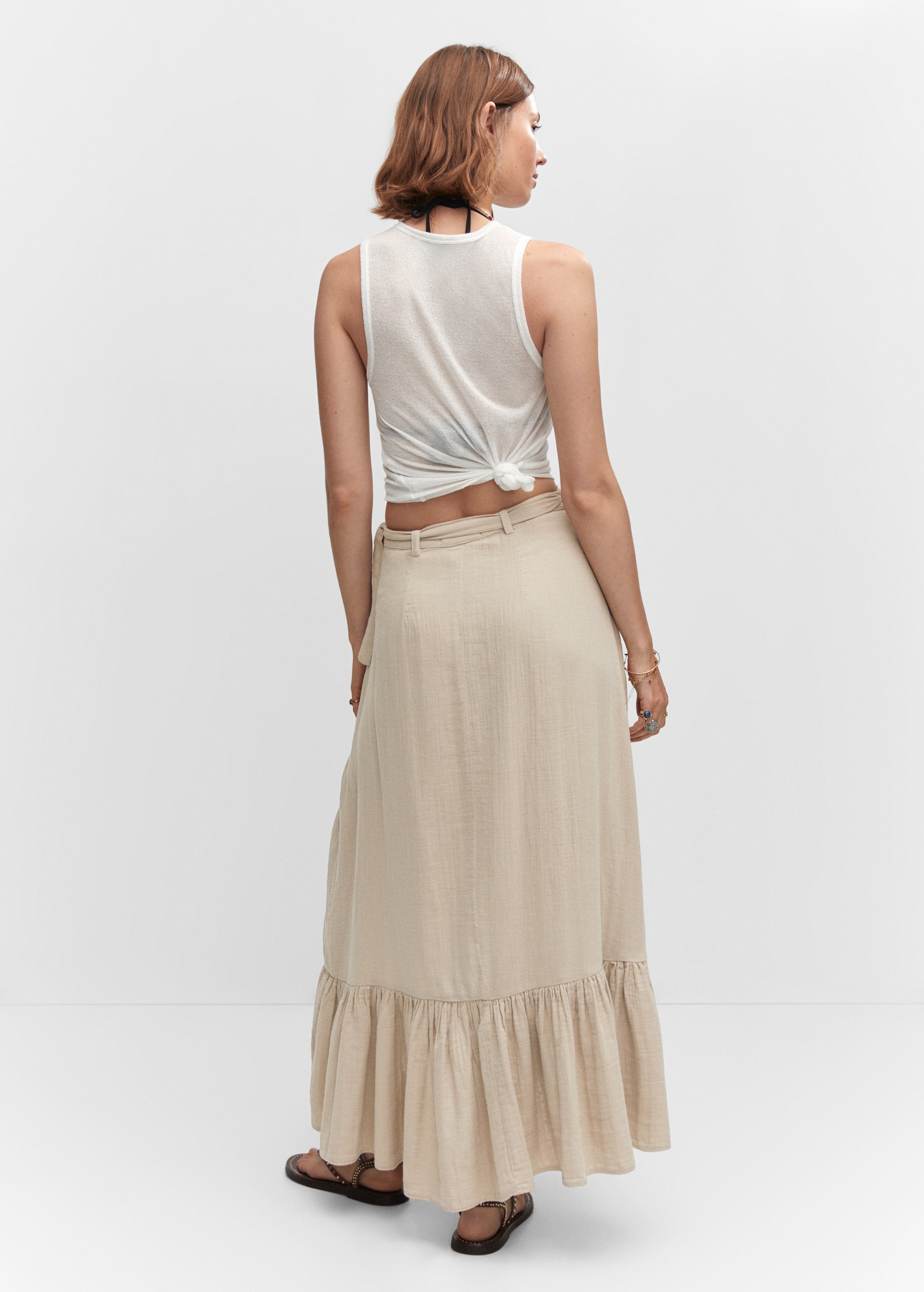 Textured criss-cross skirt - Spatele articolului