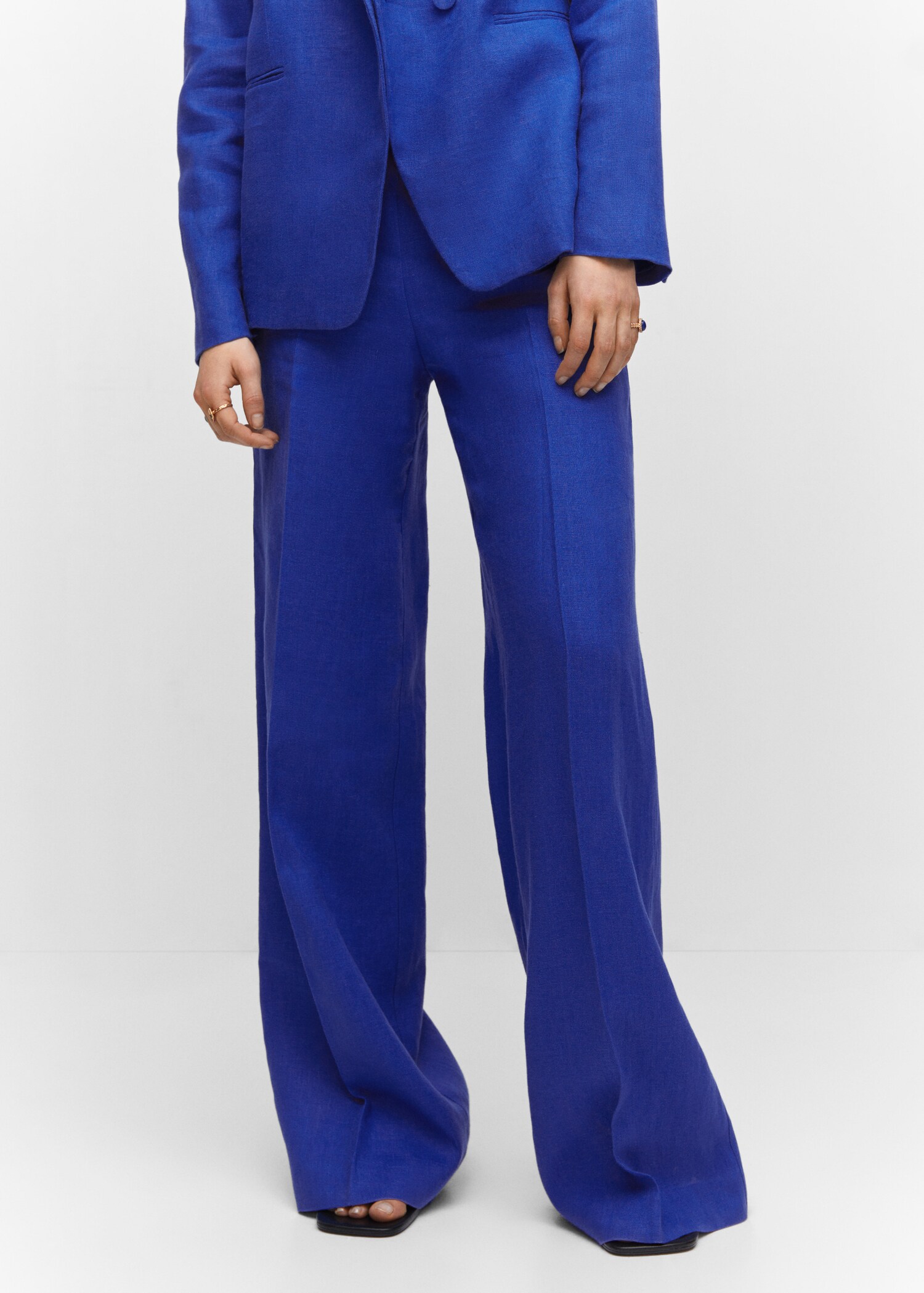 100% linen wideleg pants - Medium plane