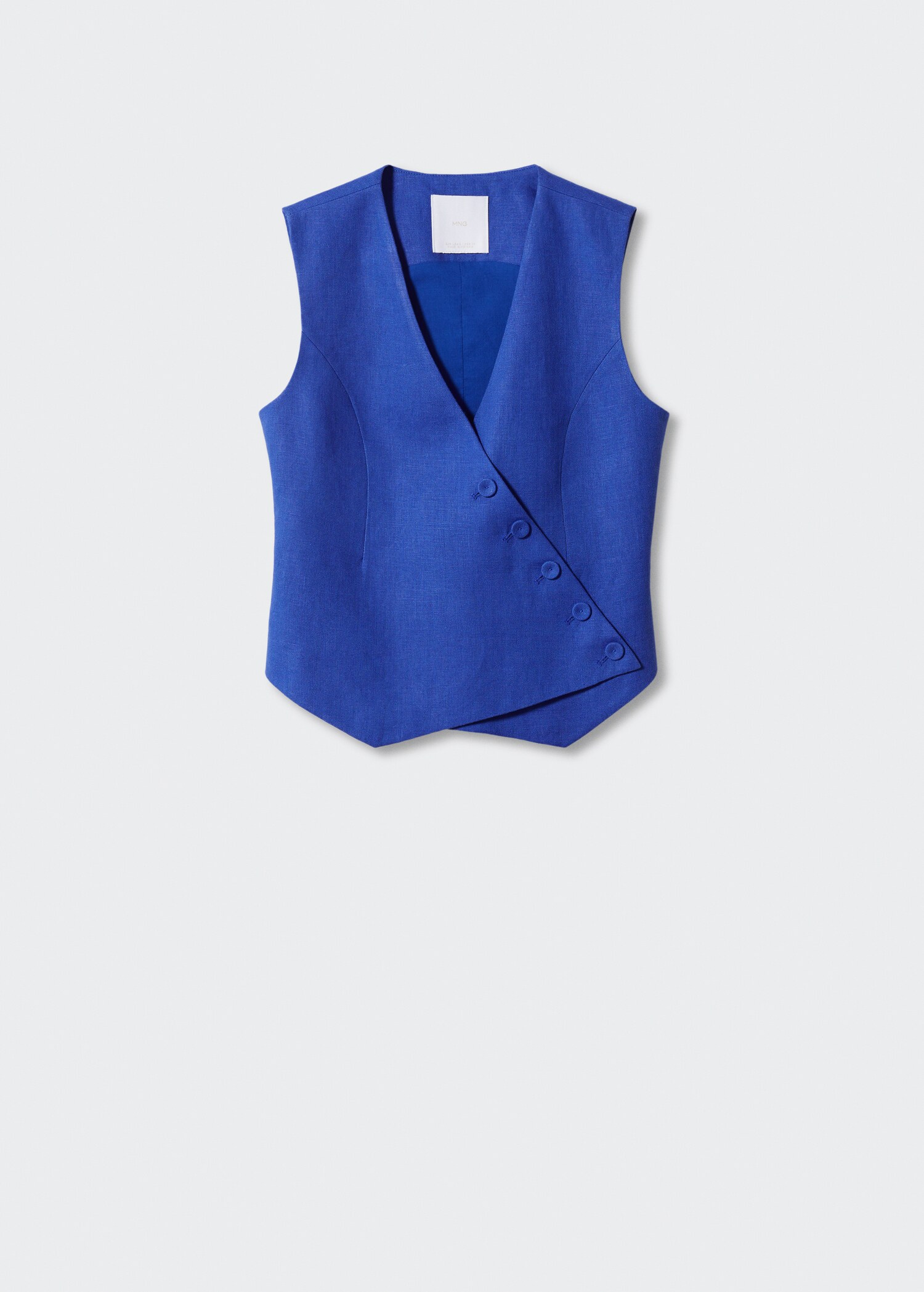 Double-breasted linen vest - Article without model