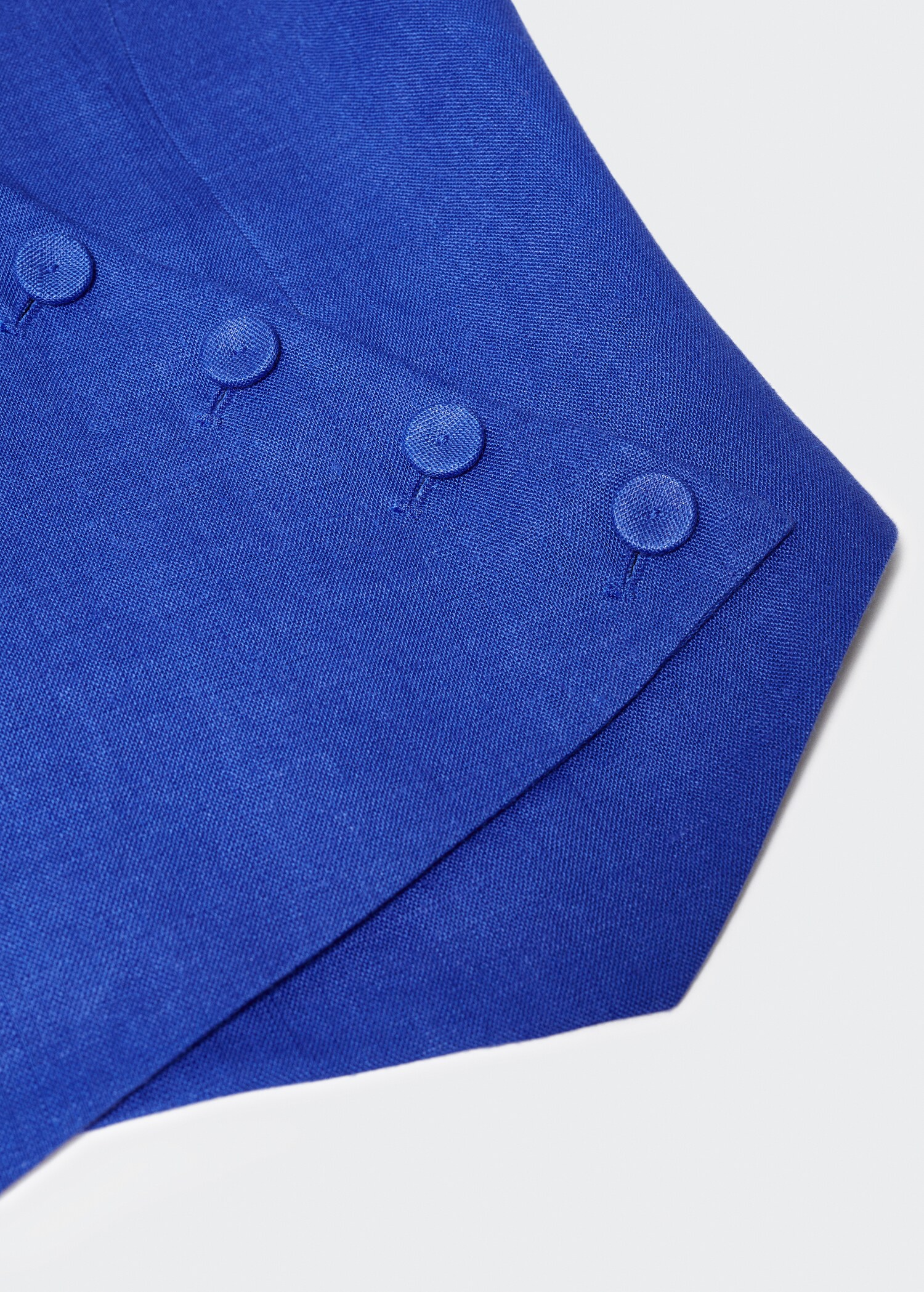 Double-breasted linen vest - Details of the article 8