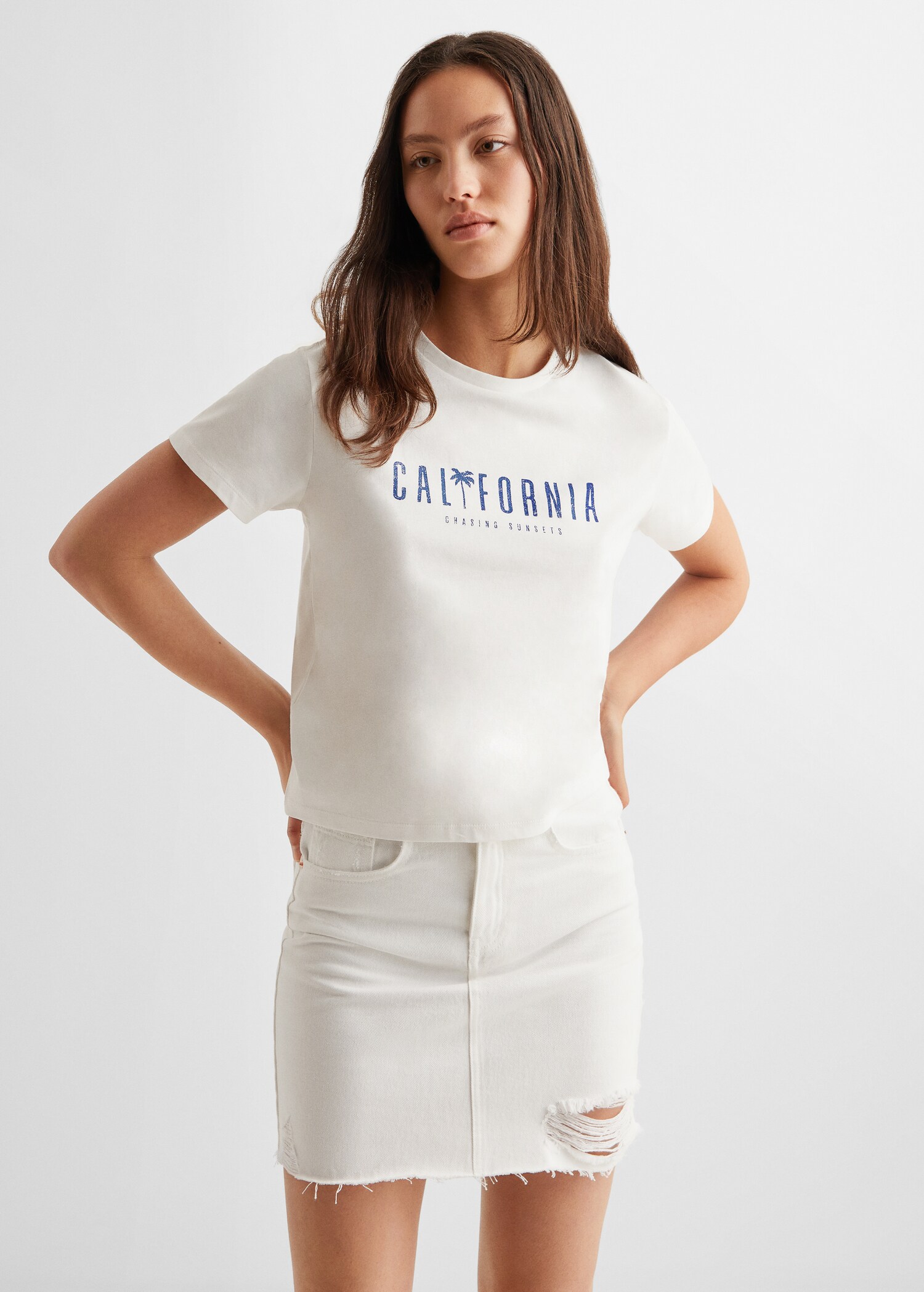 Camiseta estampada algodón - Plano medio