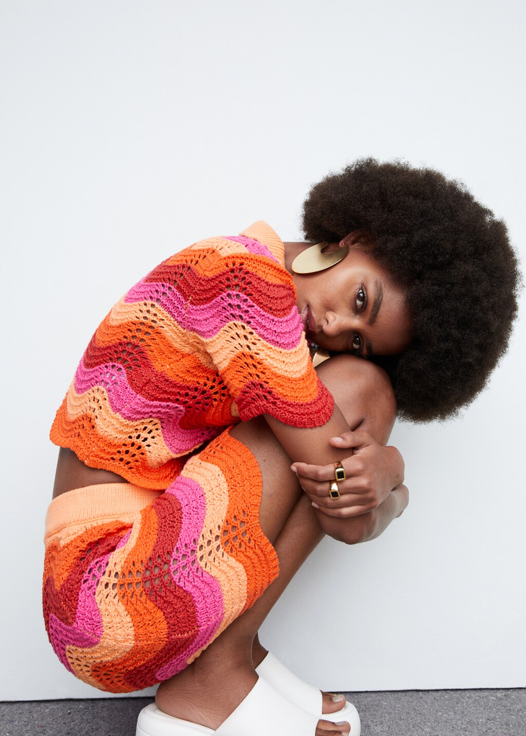 Crochet openwork skirt hot sale