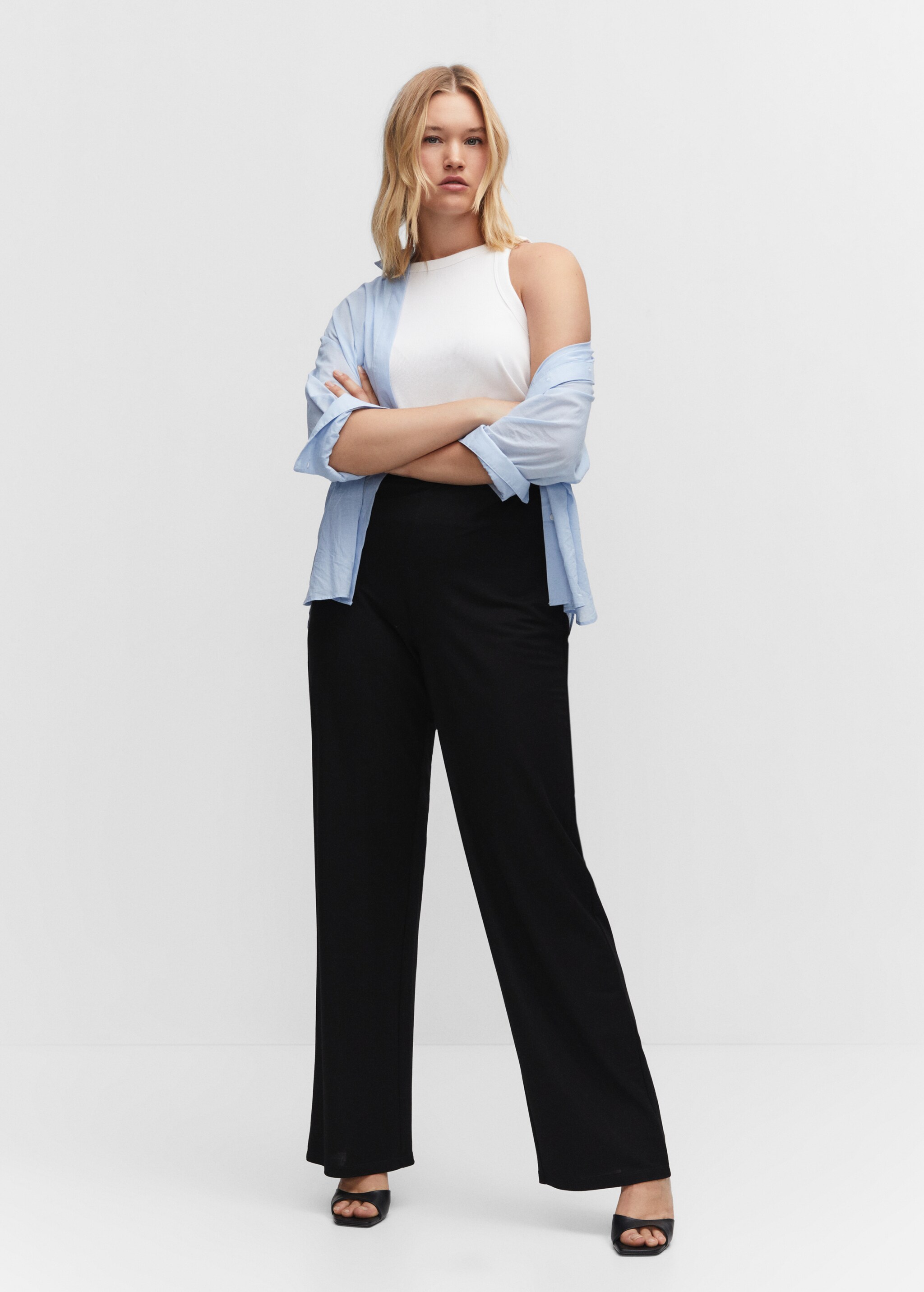 Knitted wideleg trousers - Details of the article 3