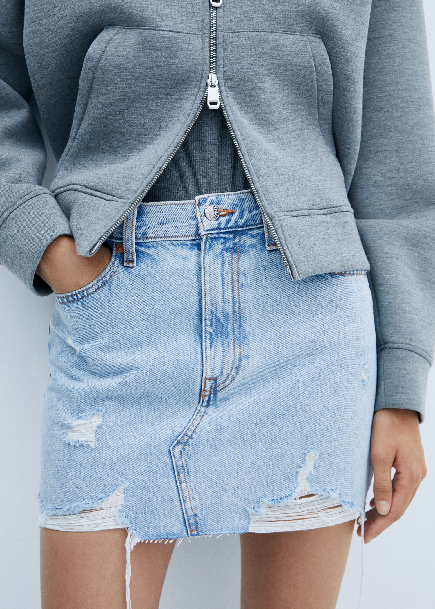 Denim mini-skirt - Details of the article 6