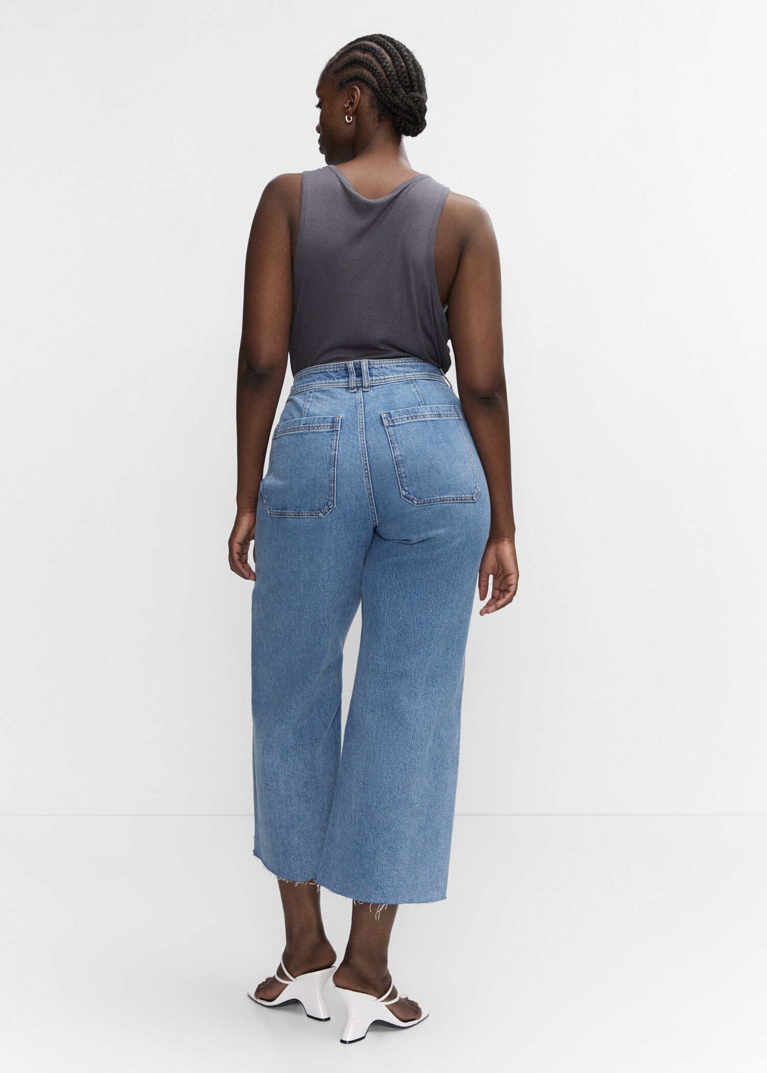 Jean style jupe-culotte Catherin taille haute - Détail de l'article 4