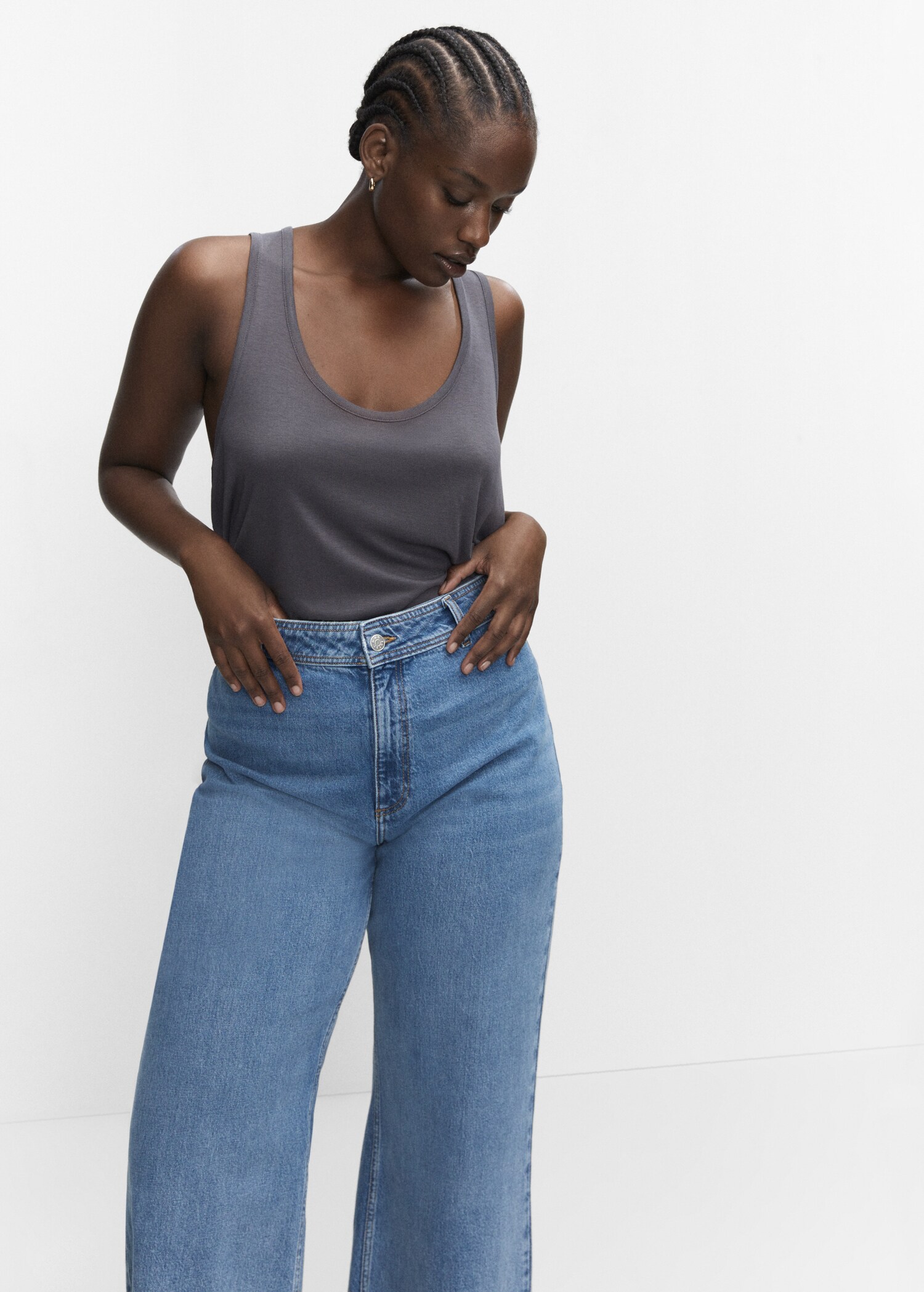 Jean style jupe-culotte Catherin taille haute - Détail de l'article 5