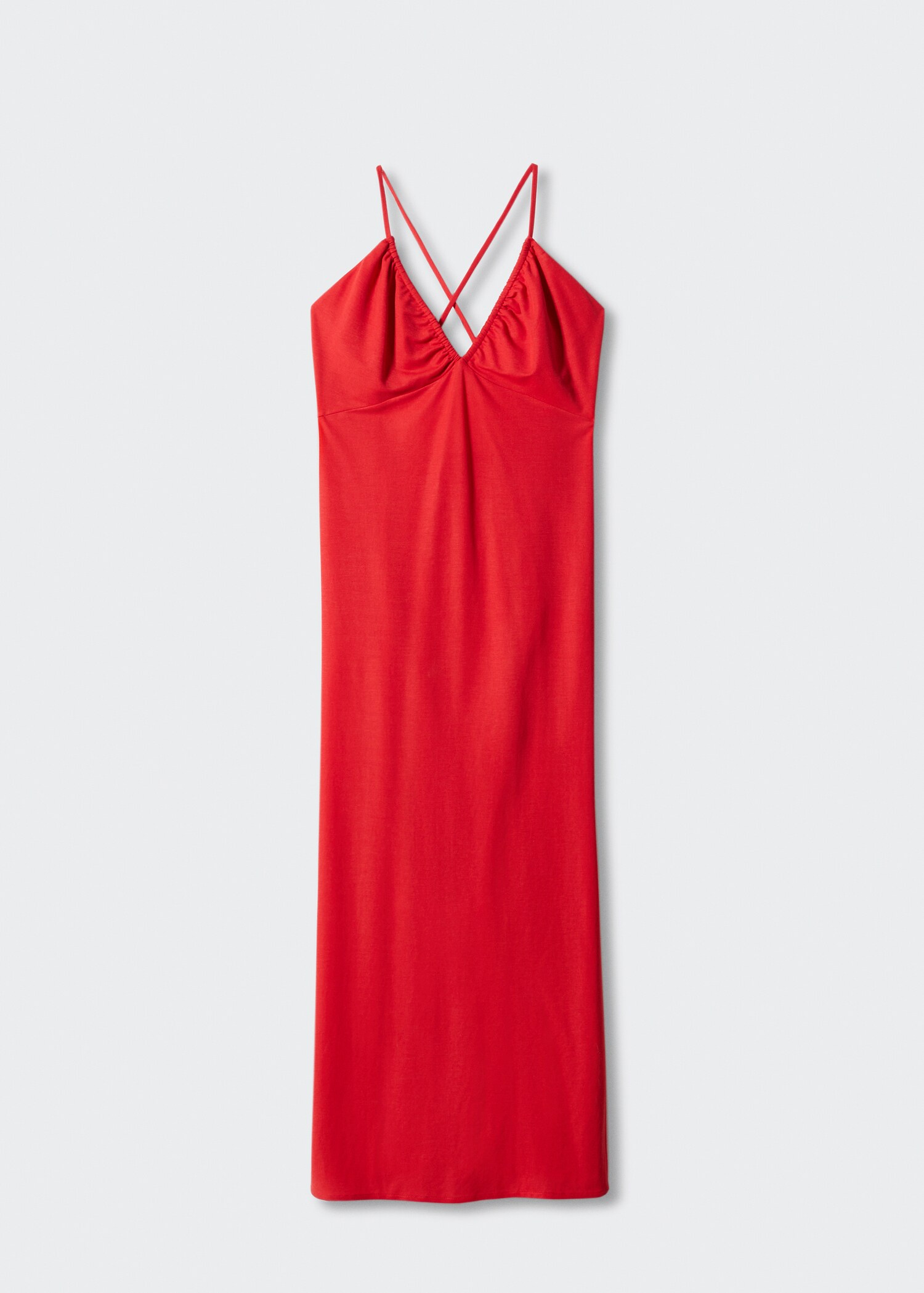 Robe midi froncée - Article sans modèle
