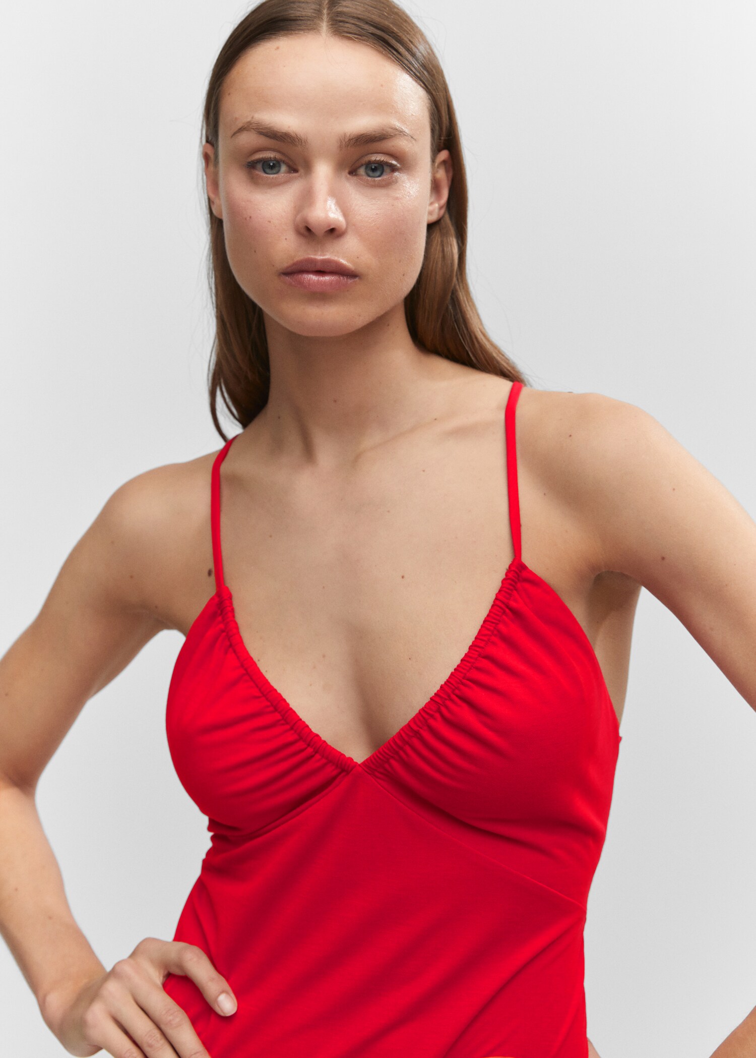 Robe midi froncée - Détail de l'article 1