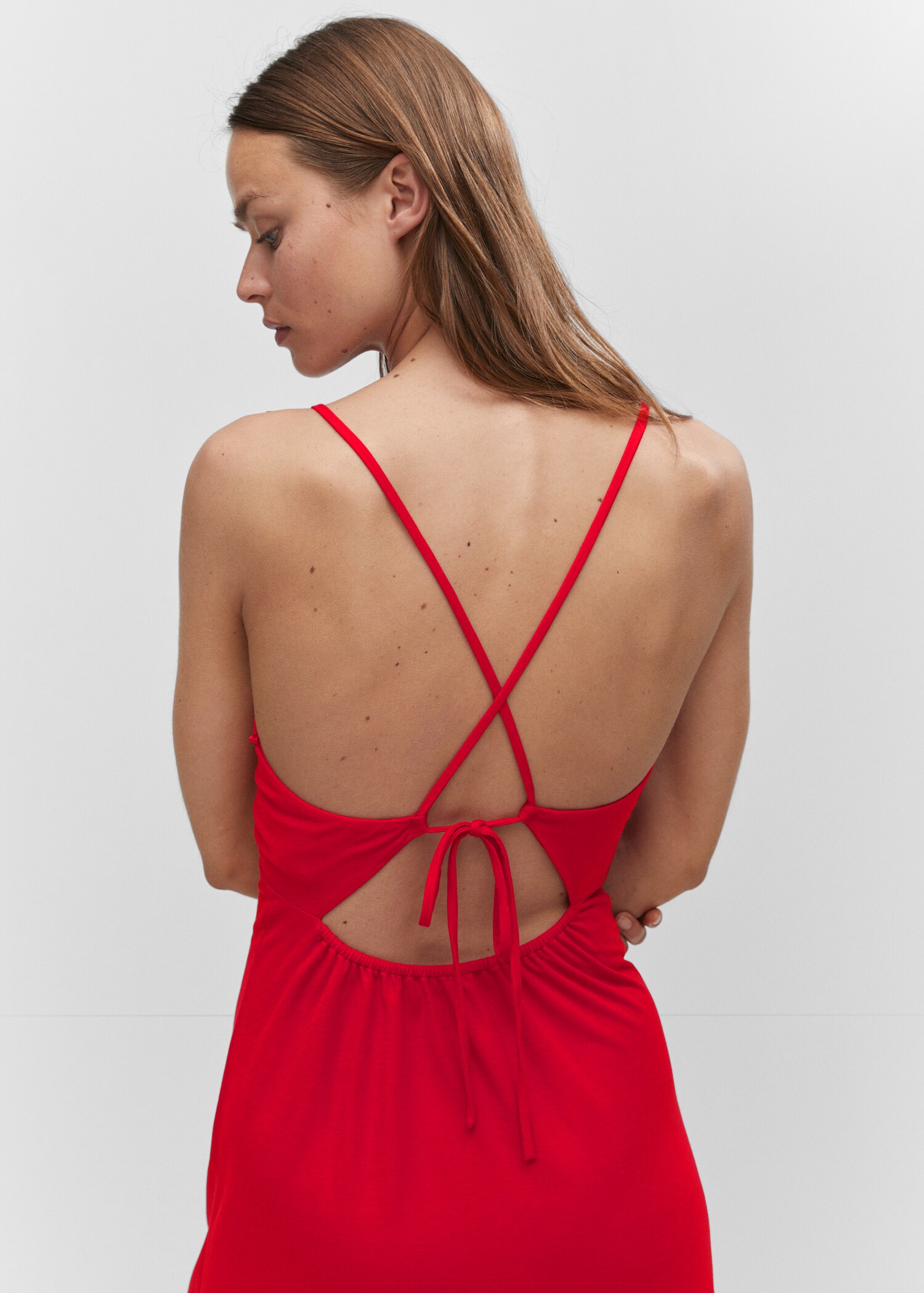 Robe midi froncée - Verso de l’article