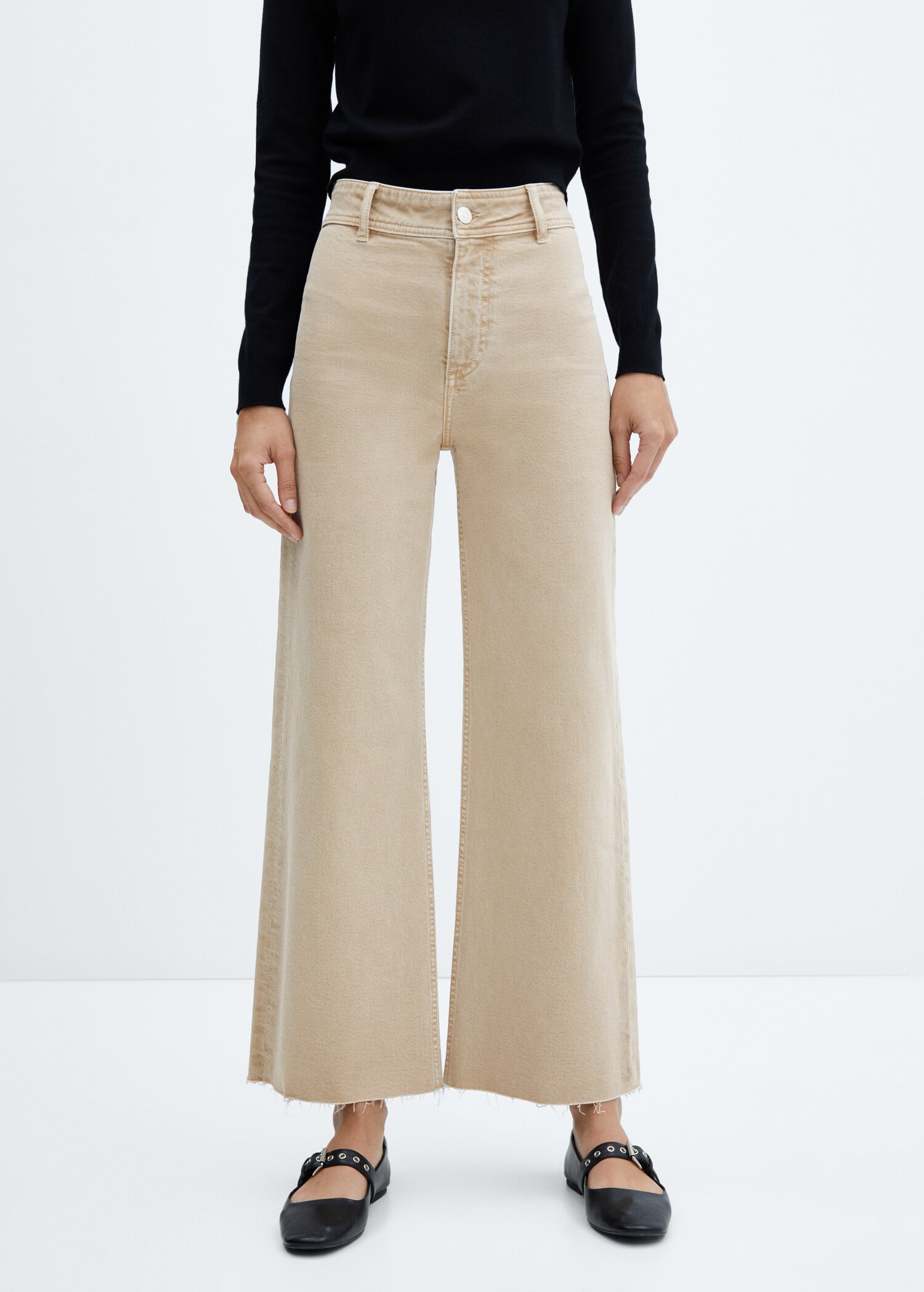Jean style jupe-culotte Catherin taille haute - Plan moyen