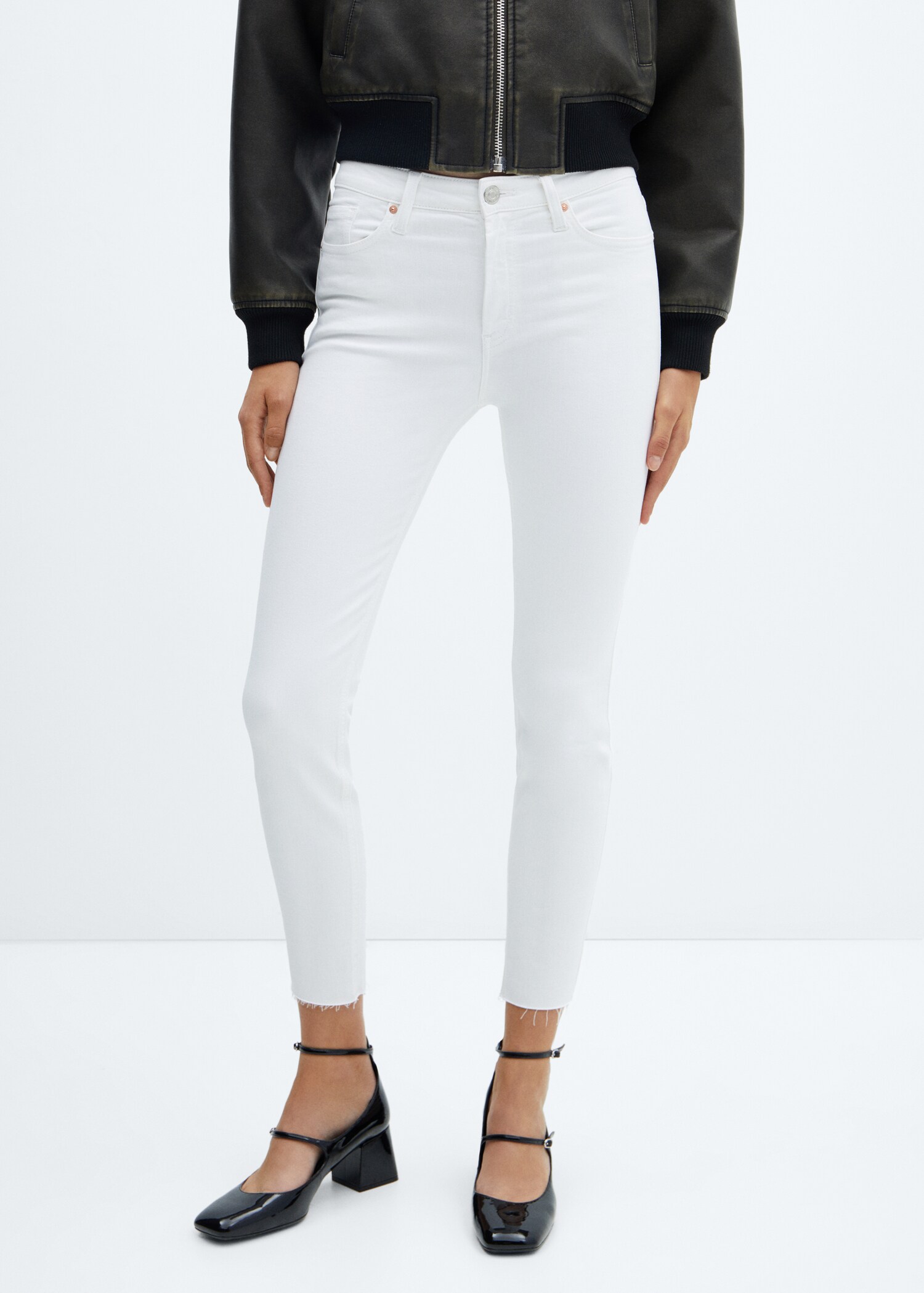 Jeans skinny cropped - Plano médio