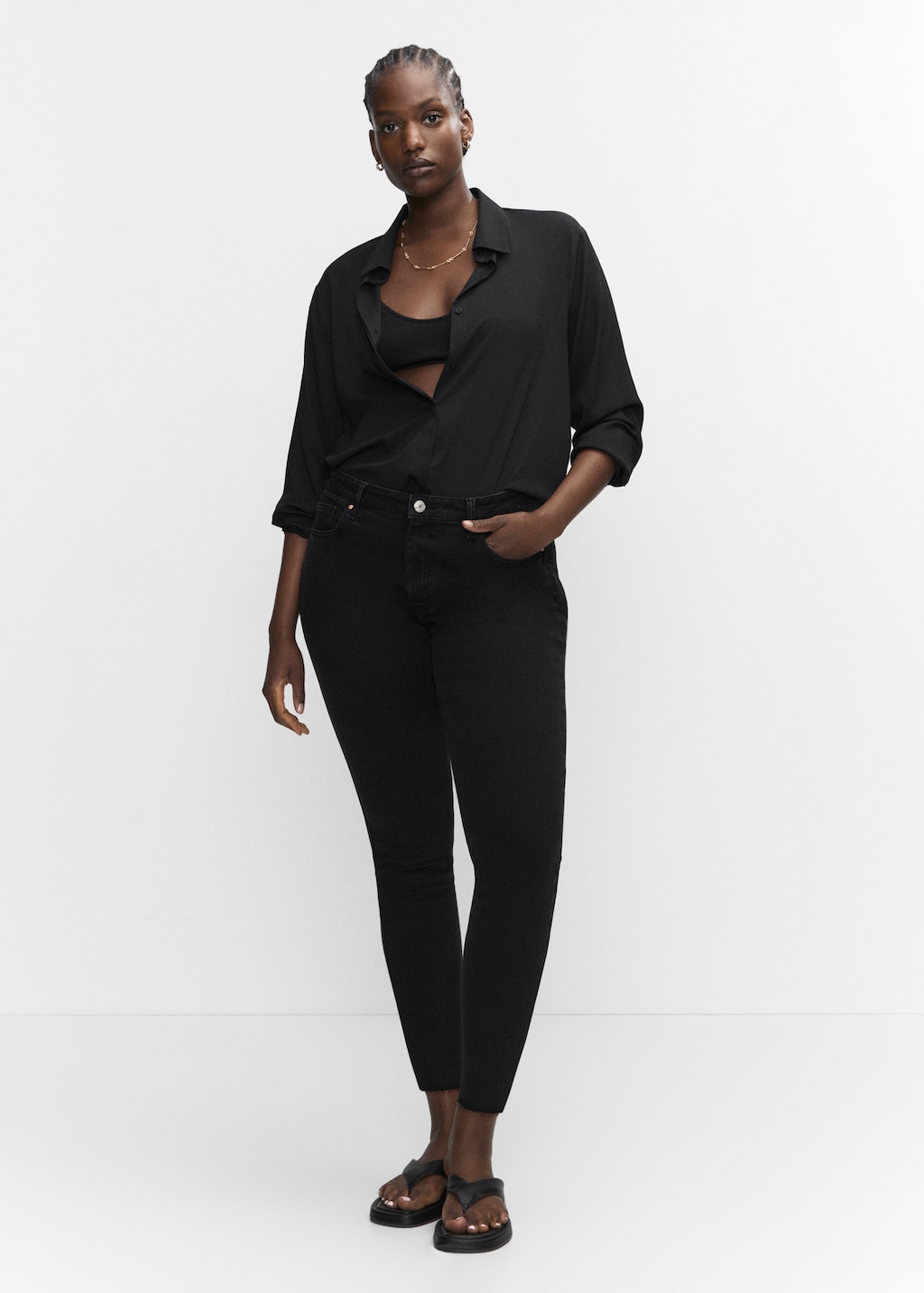 Skinny cropped jeans Women MANGO Azerbaijan