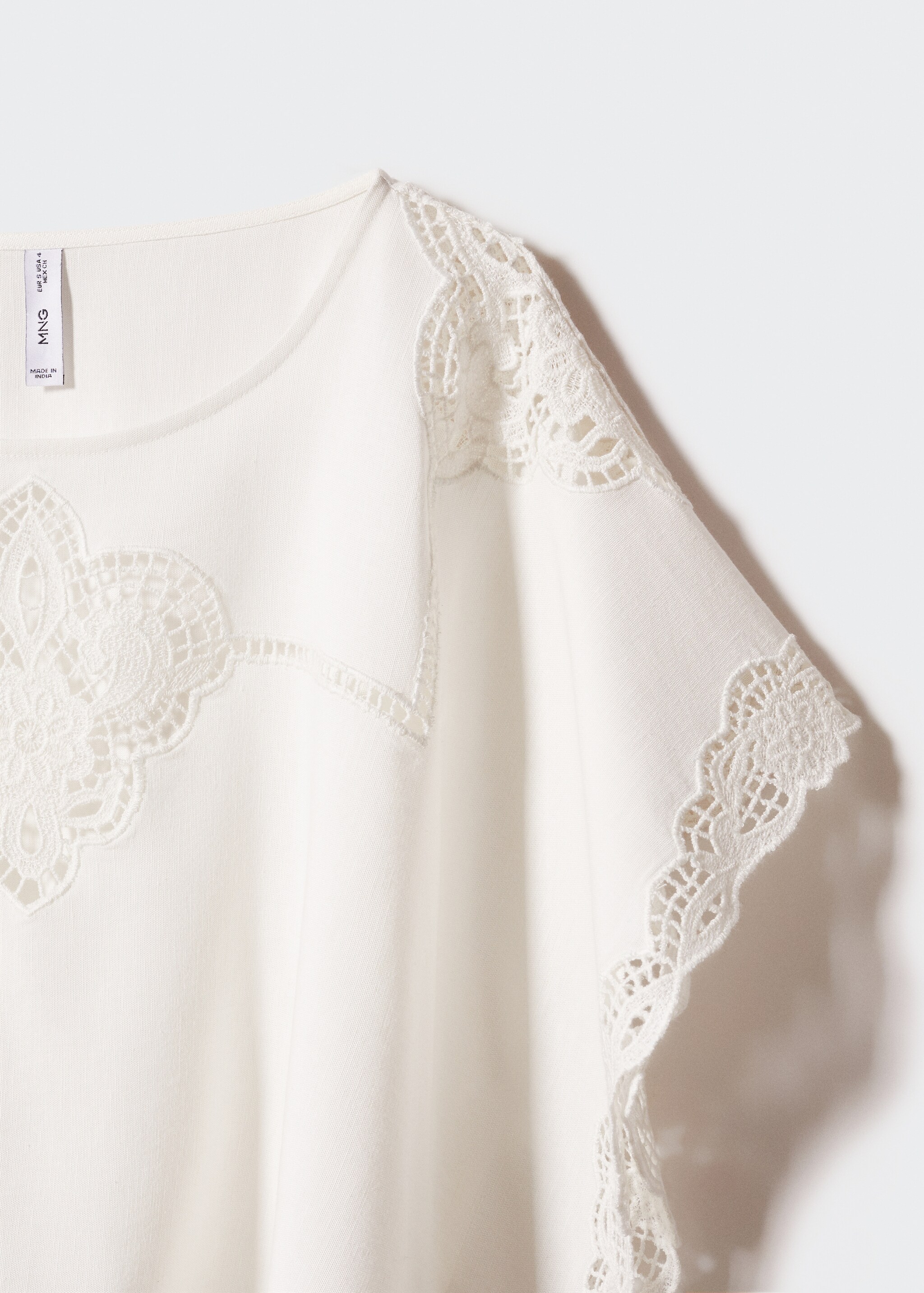 Embroidered openwork blouse - Details of the article 8