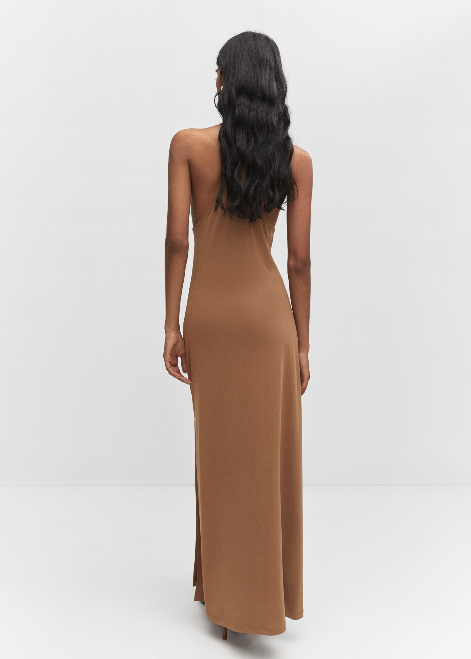 Halter-neck modal dress - Reverse of the article