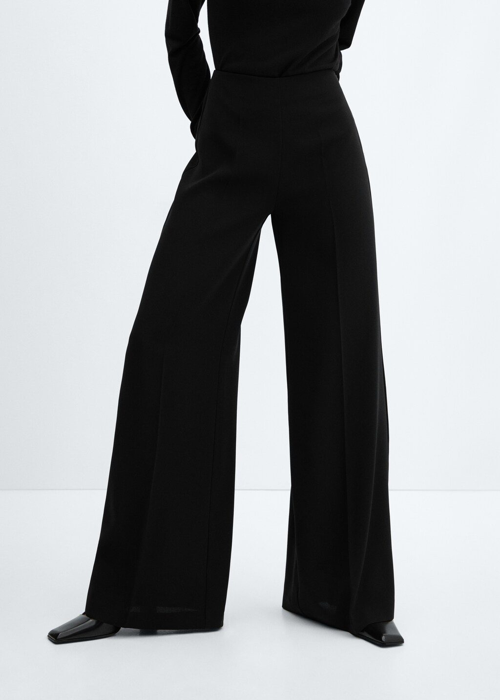 High-waist palazzo pants