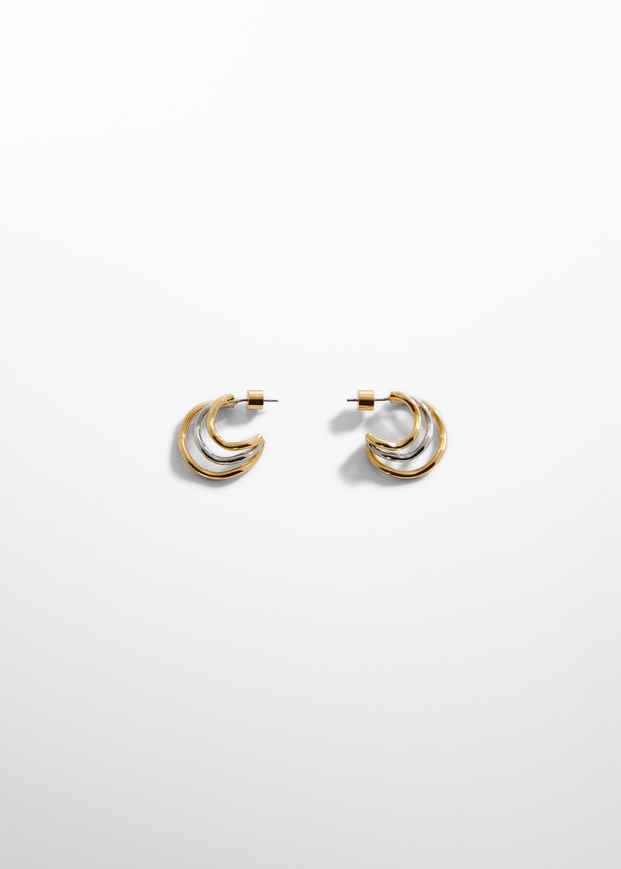Two-tone hoop earrings - Articol fără model
