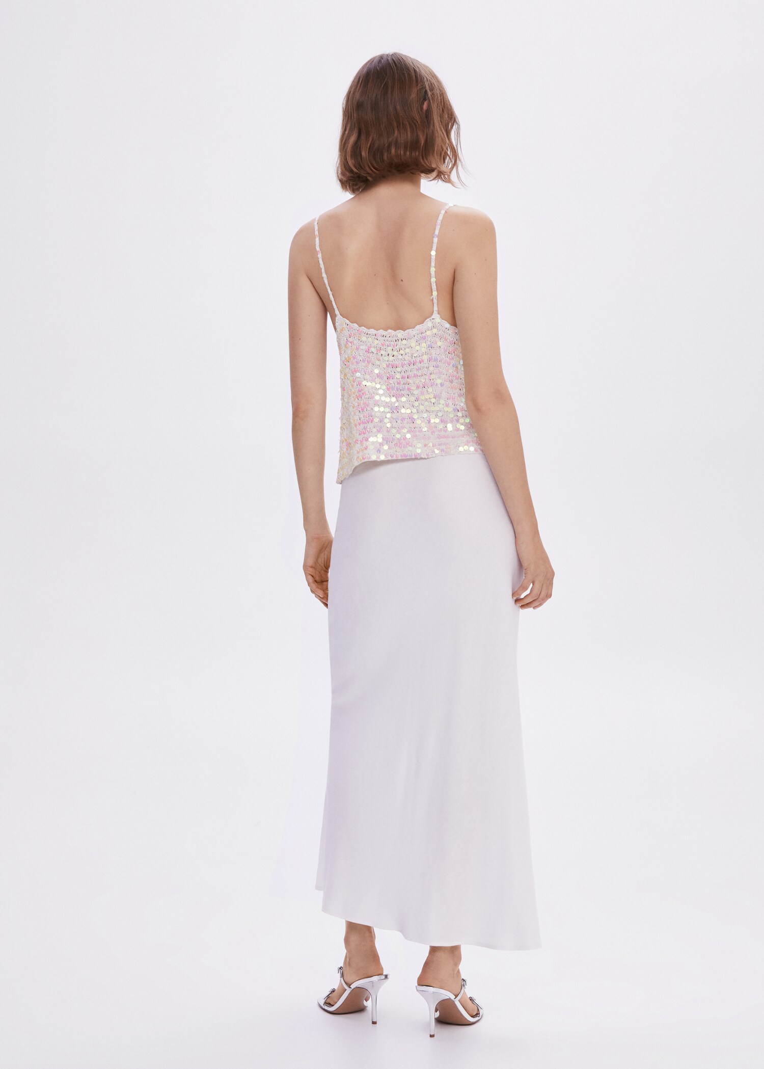 Sequined crochet top - Reverse of the article