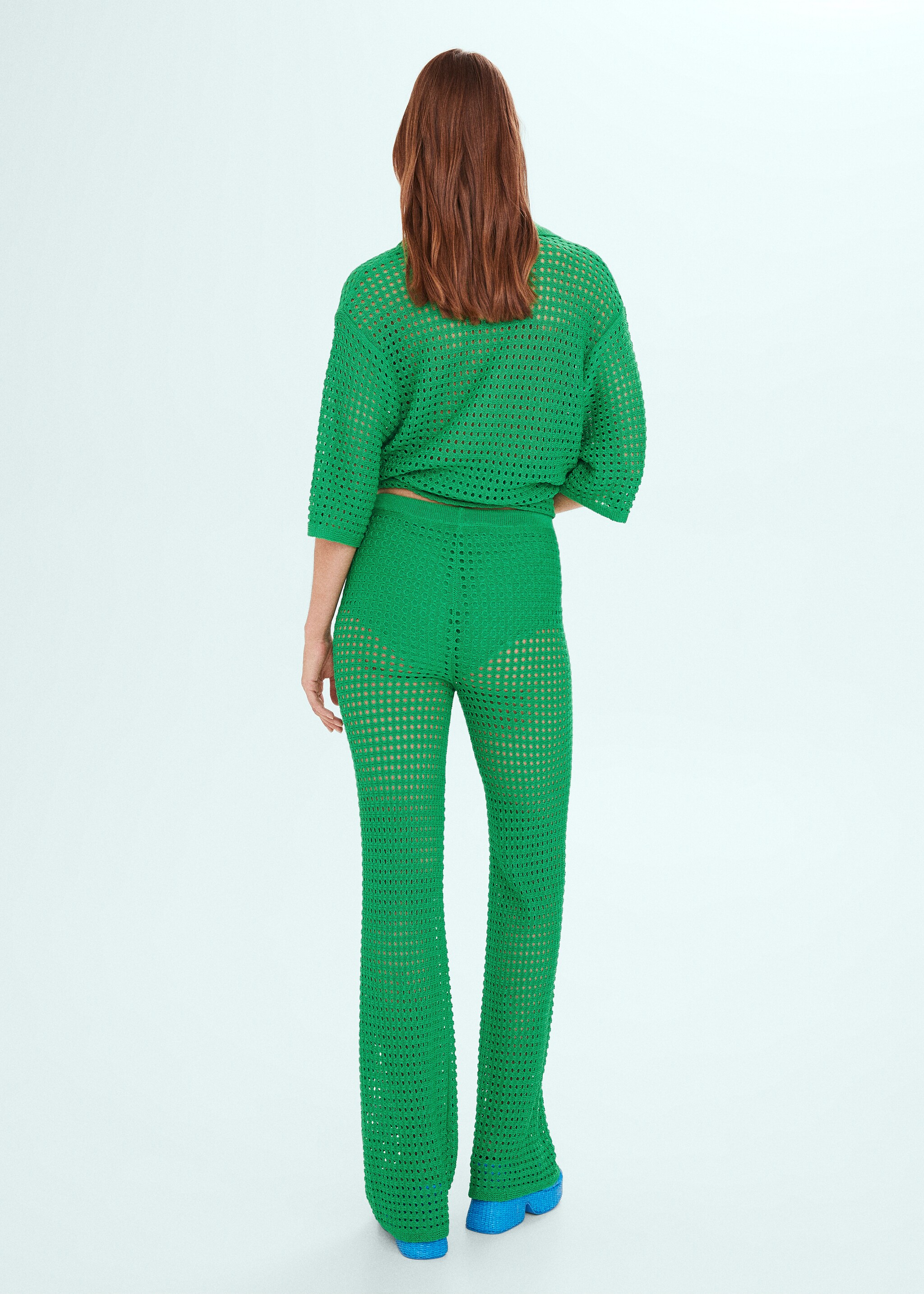 Openwork knit trousers - Reverse of the article