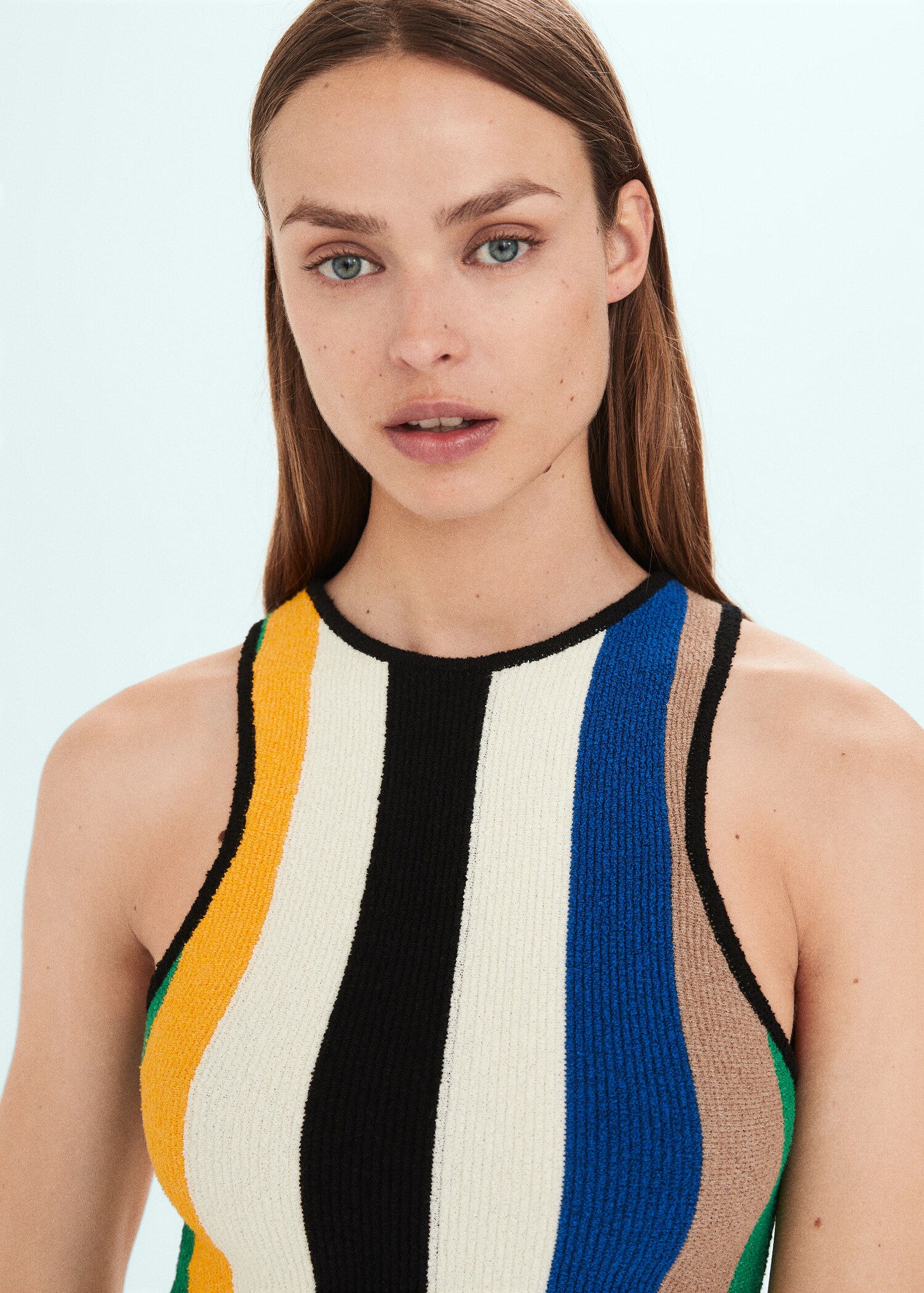 Vestido punto midi multicolor - Detalle del artículo 1