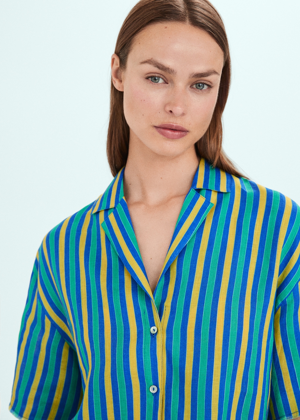 Camisa lino rayas hotsell