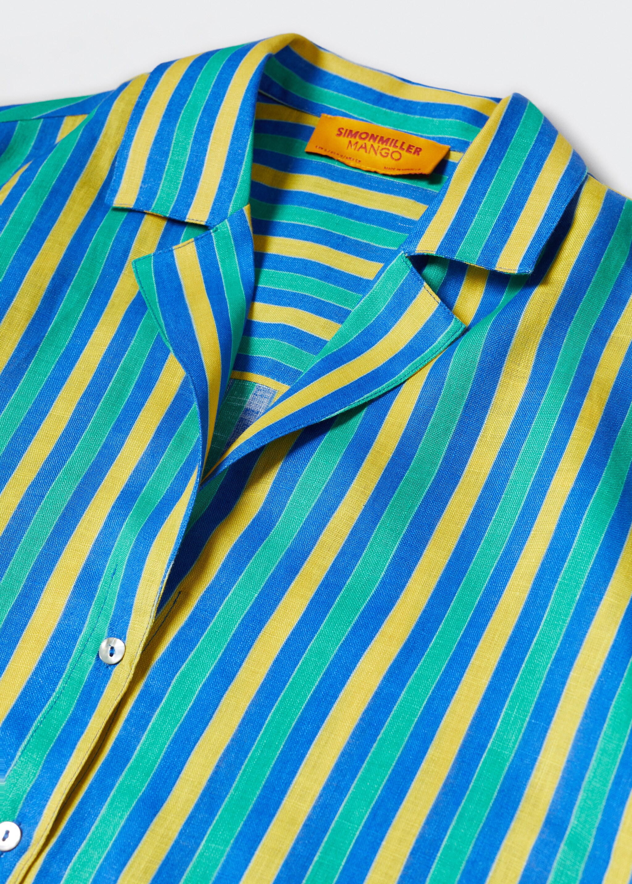 Camicia lino righe multicolore - Dettaglio dell'articolo 8