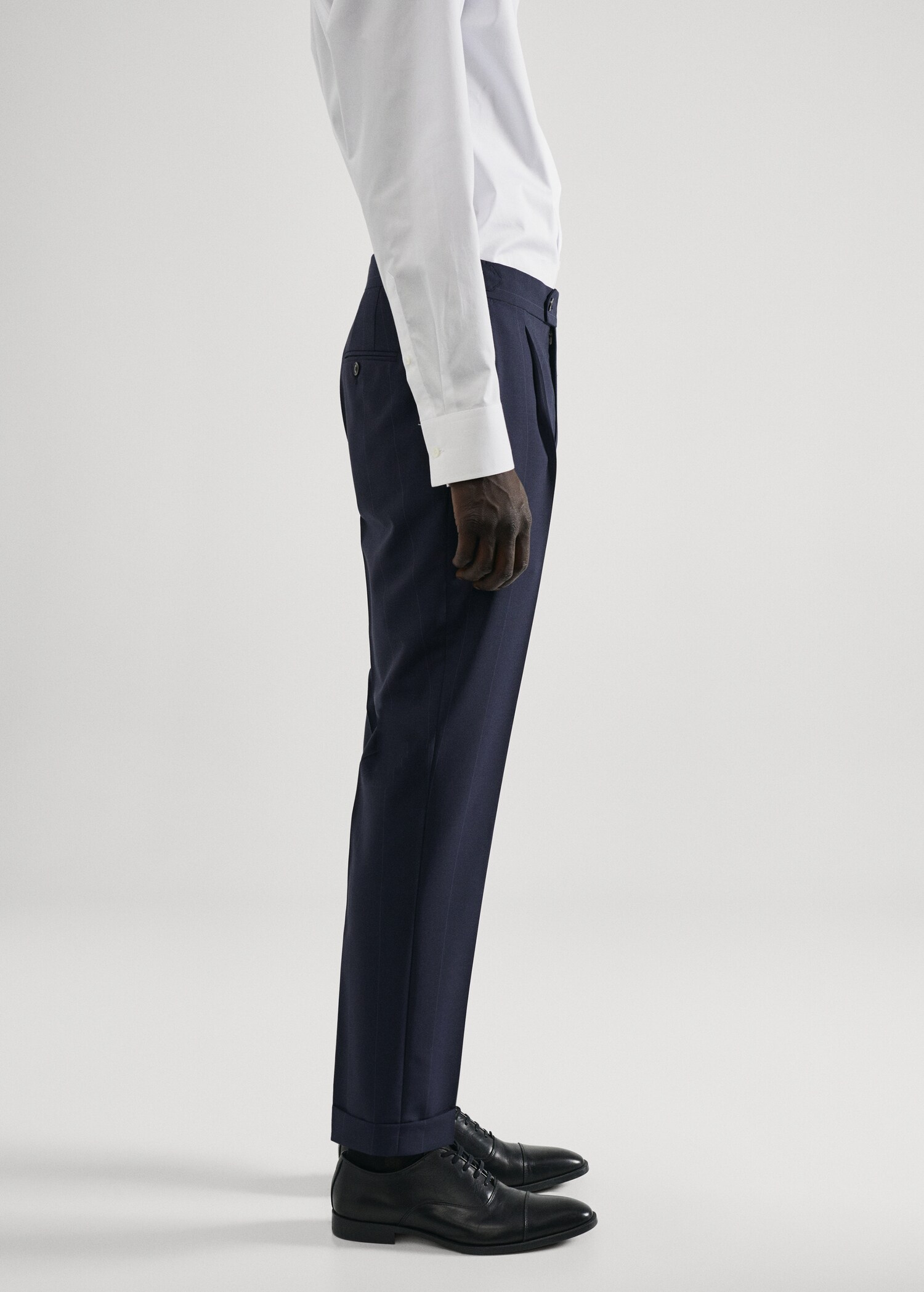 Virgin wool striped suit trousers  - Details of the article 2