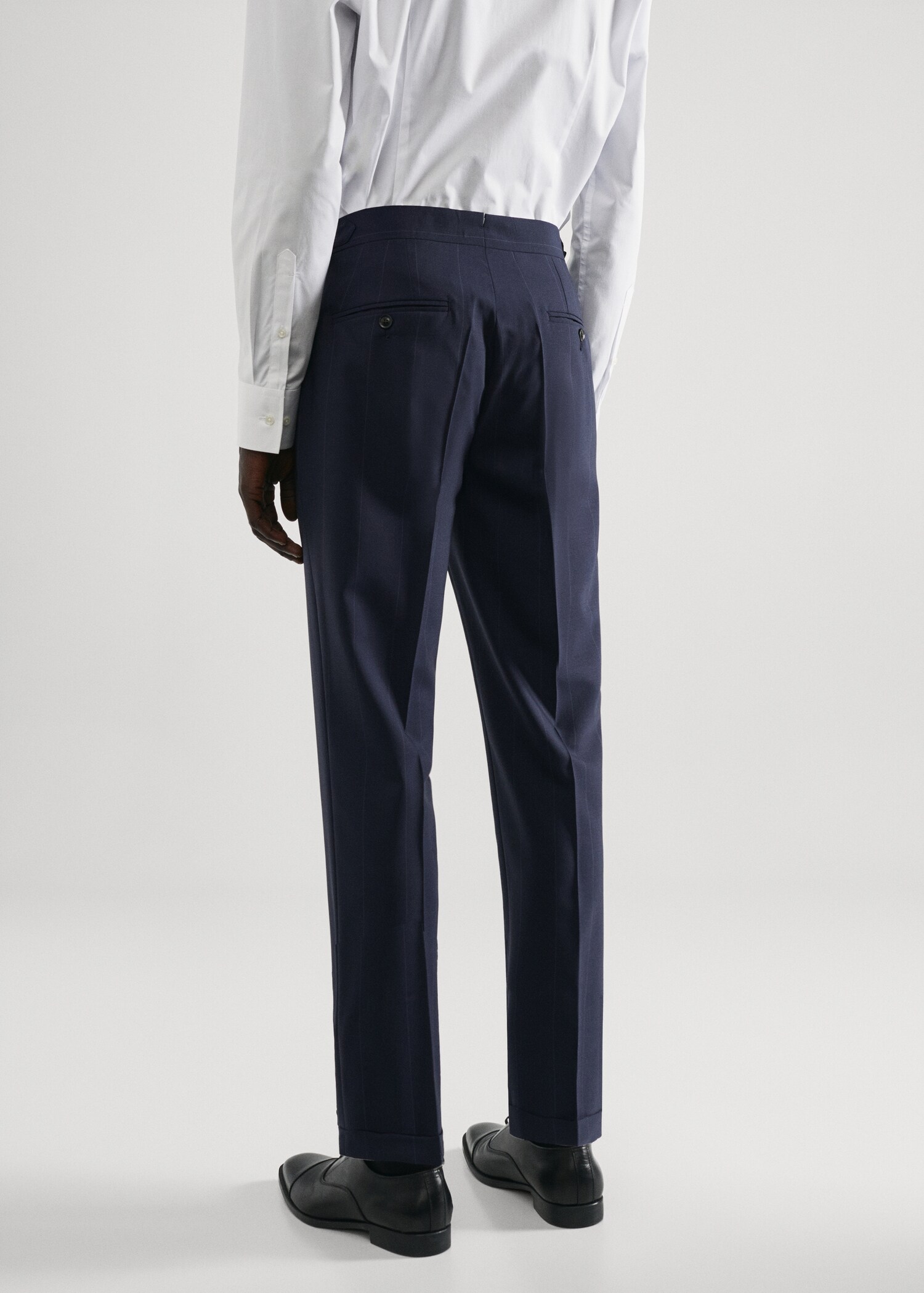Virgin wool striped suit trousers  - Reverse of the article