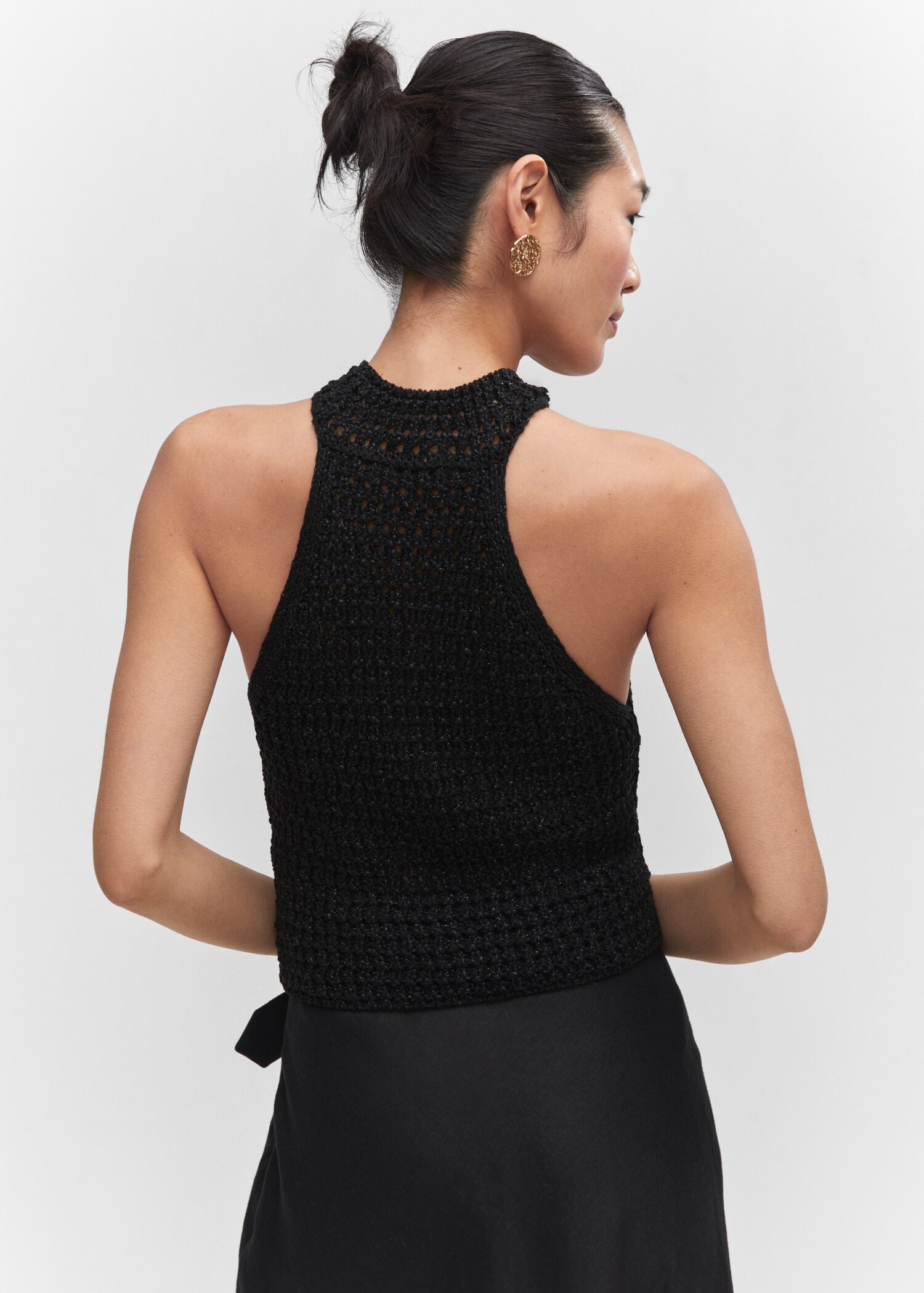 Top cuello halter lurex - Reverso del artículo
