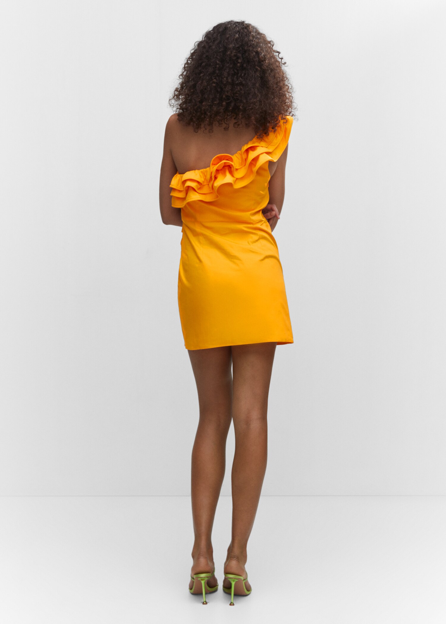 Asymmetric ruffled dress - Reverse of the article