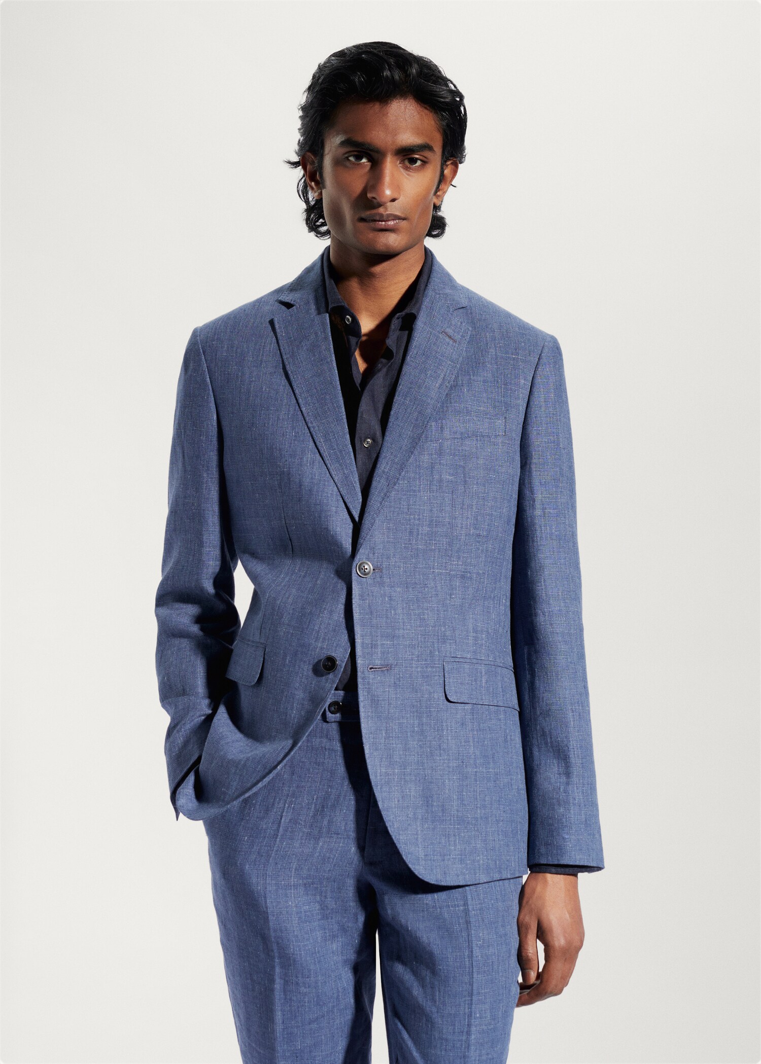 Blazer suit 100% linen - Medium plane