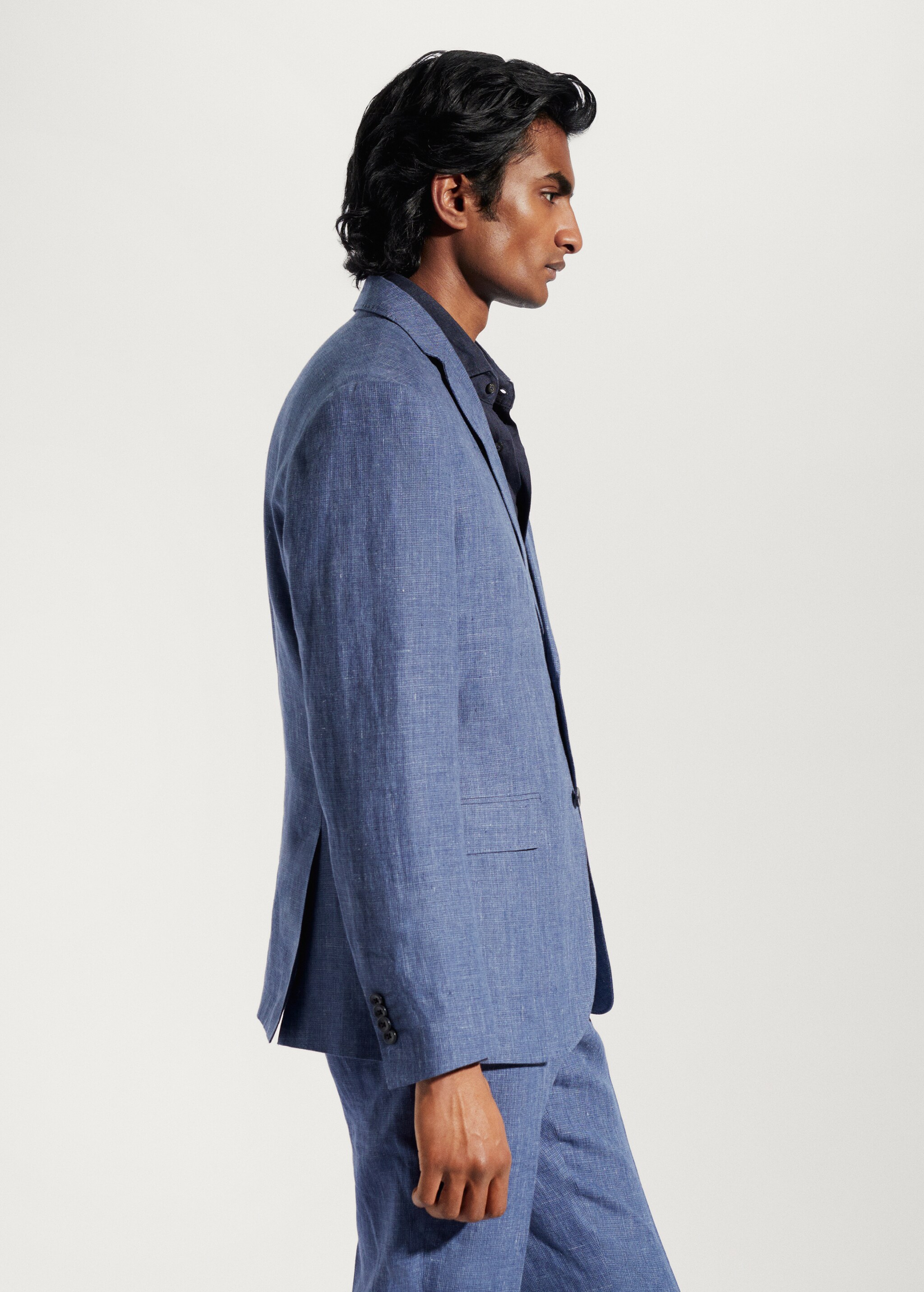 Blazer suit 100% linen - Details of the article 2