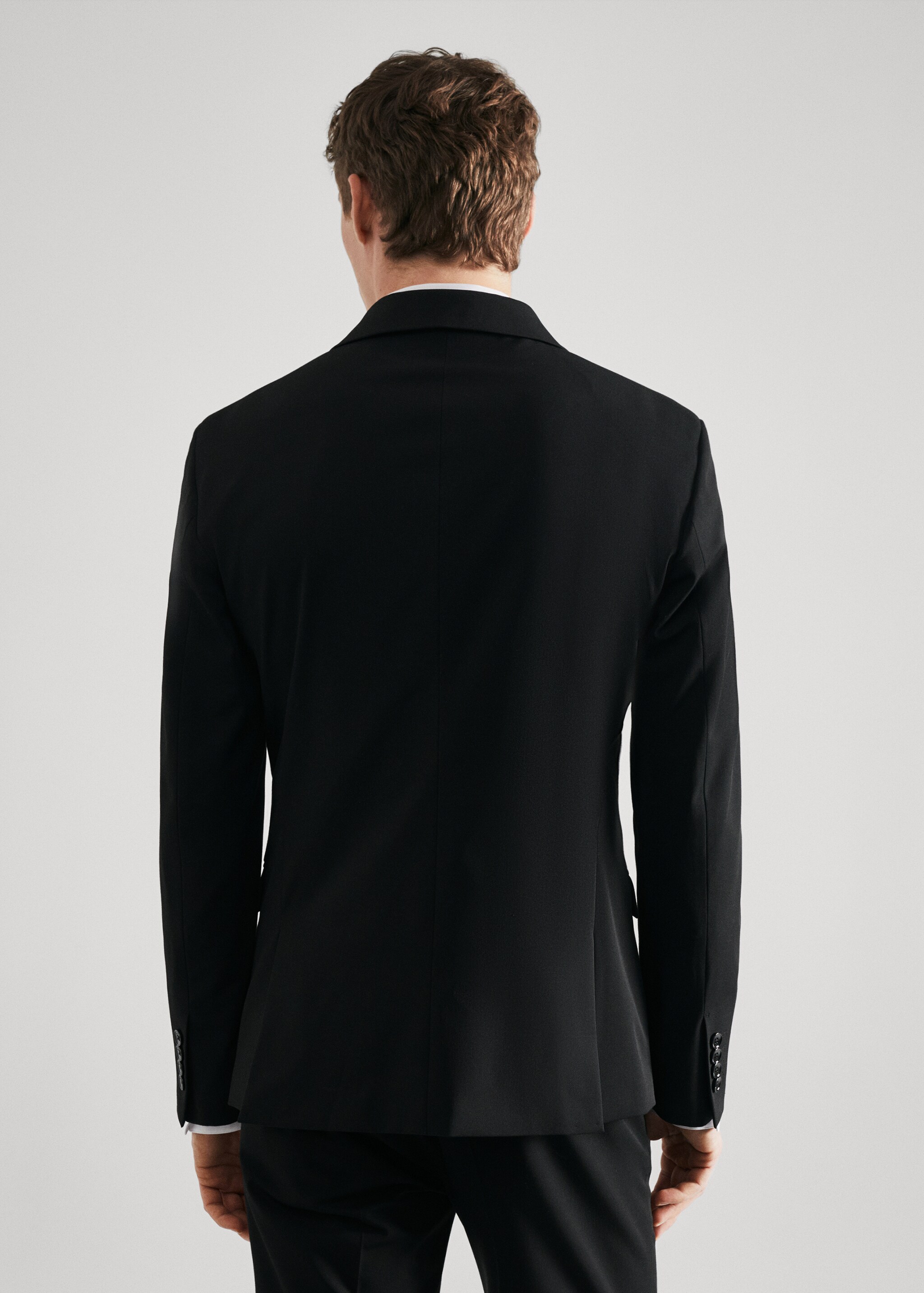 Super slim-fit suit blazer in stretch fabric - Reverse of the article