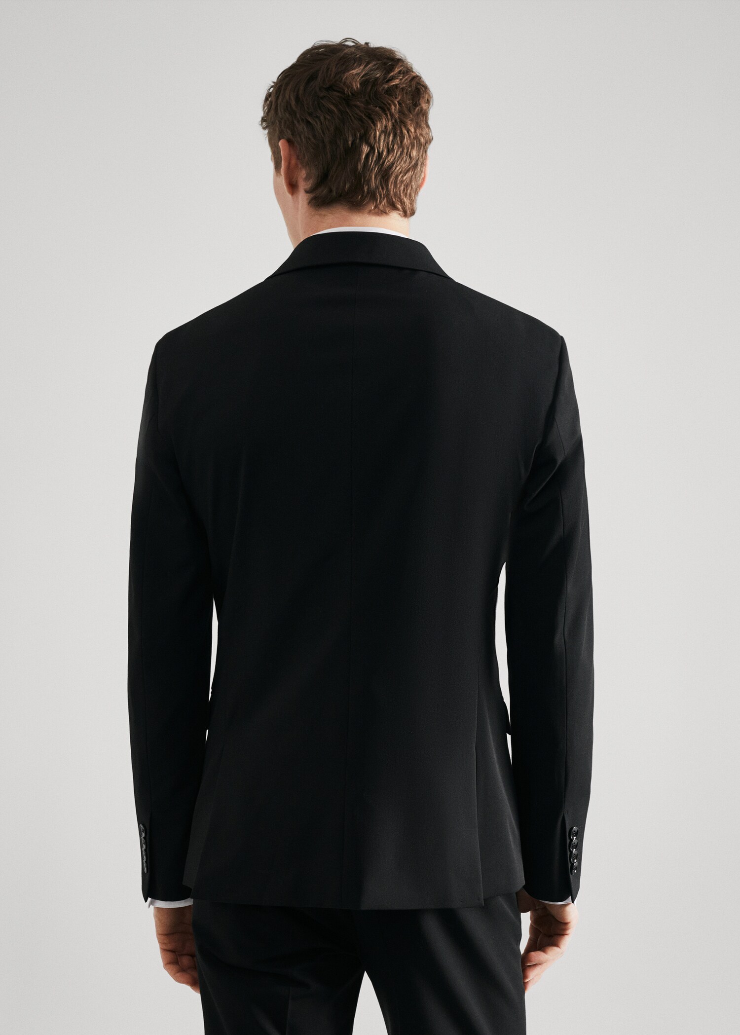 Blazer de fato stretch super slim fit - Verso do artigo