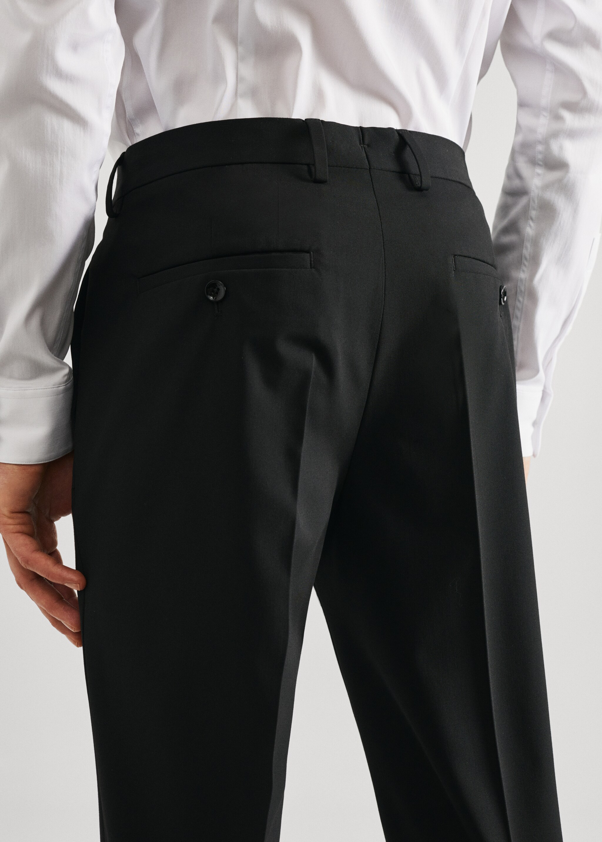 Stretch fabric super slim-fit suit trousers - Detail van het artikel 6
