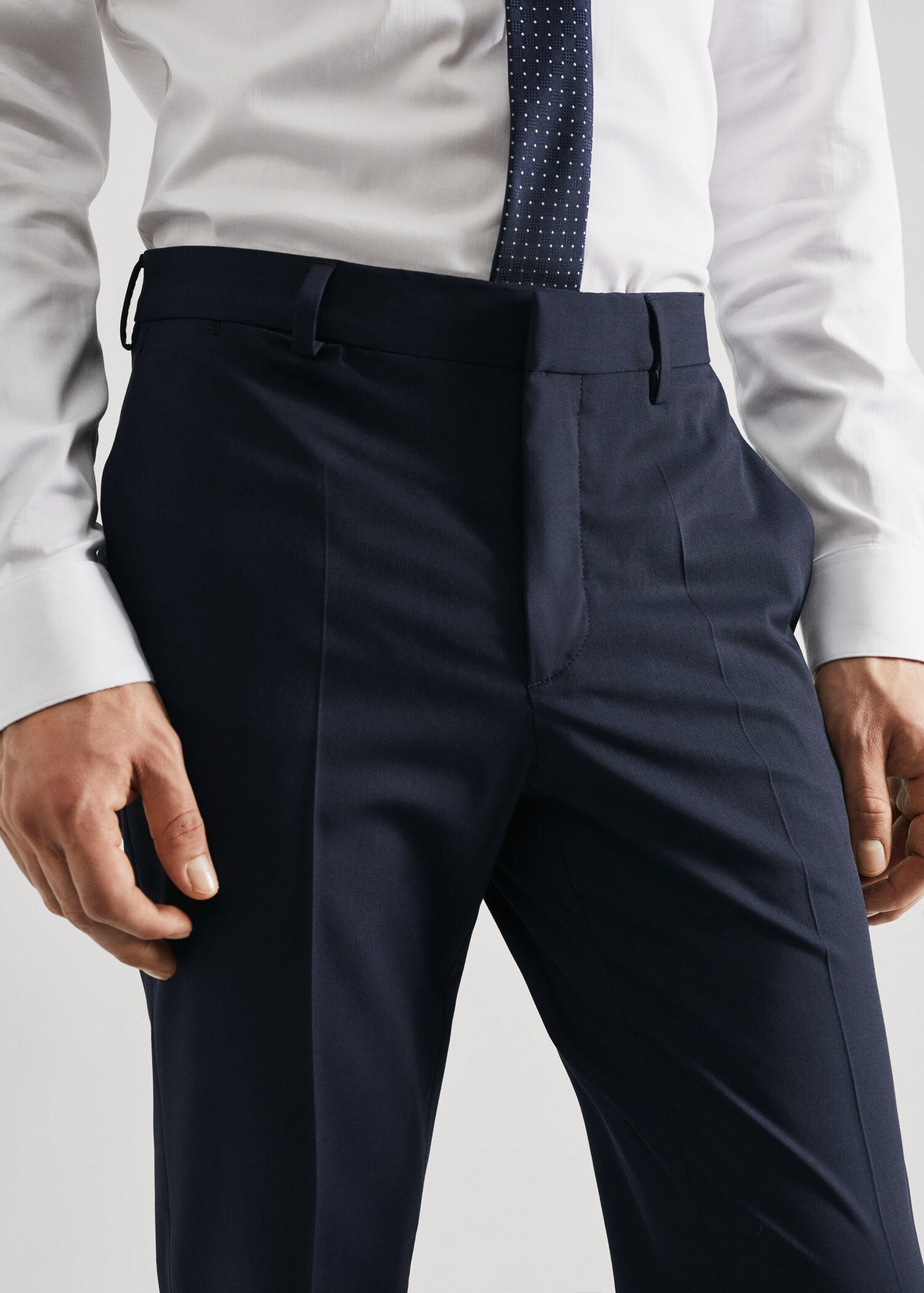 Super slim fit suit trousers - Details of the article 1