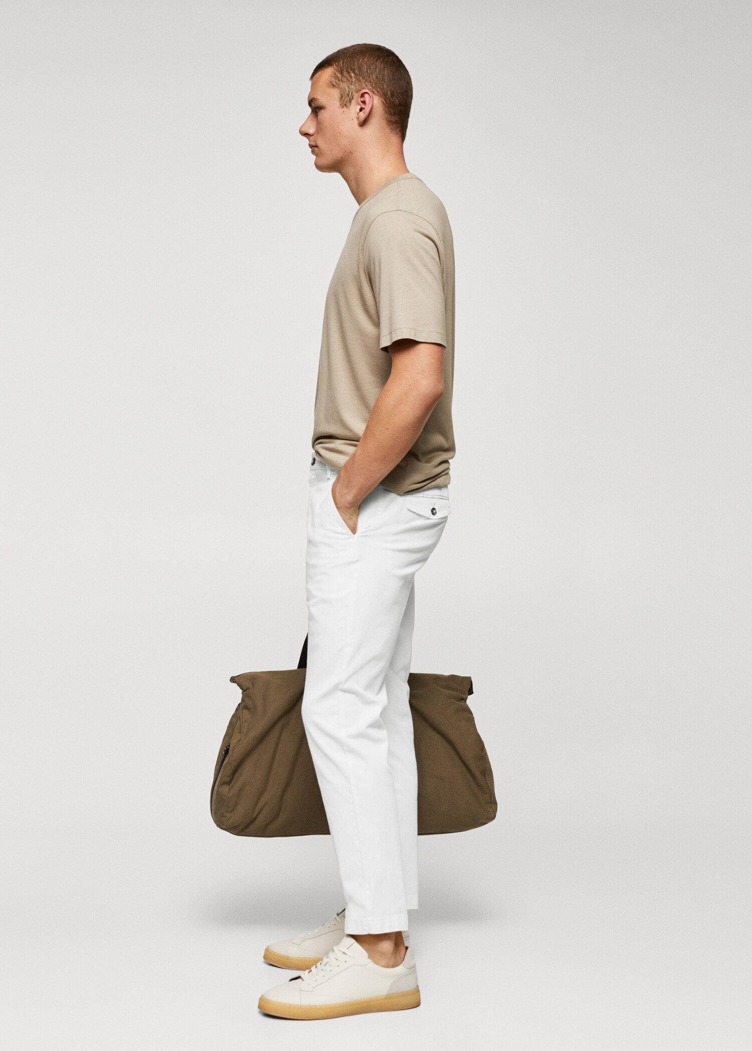 Celana panjang katun crop tapered - Rincian barang 2