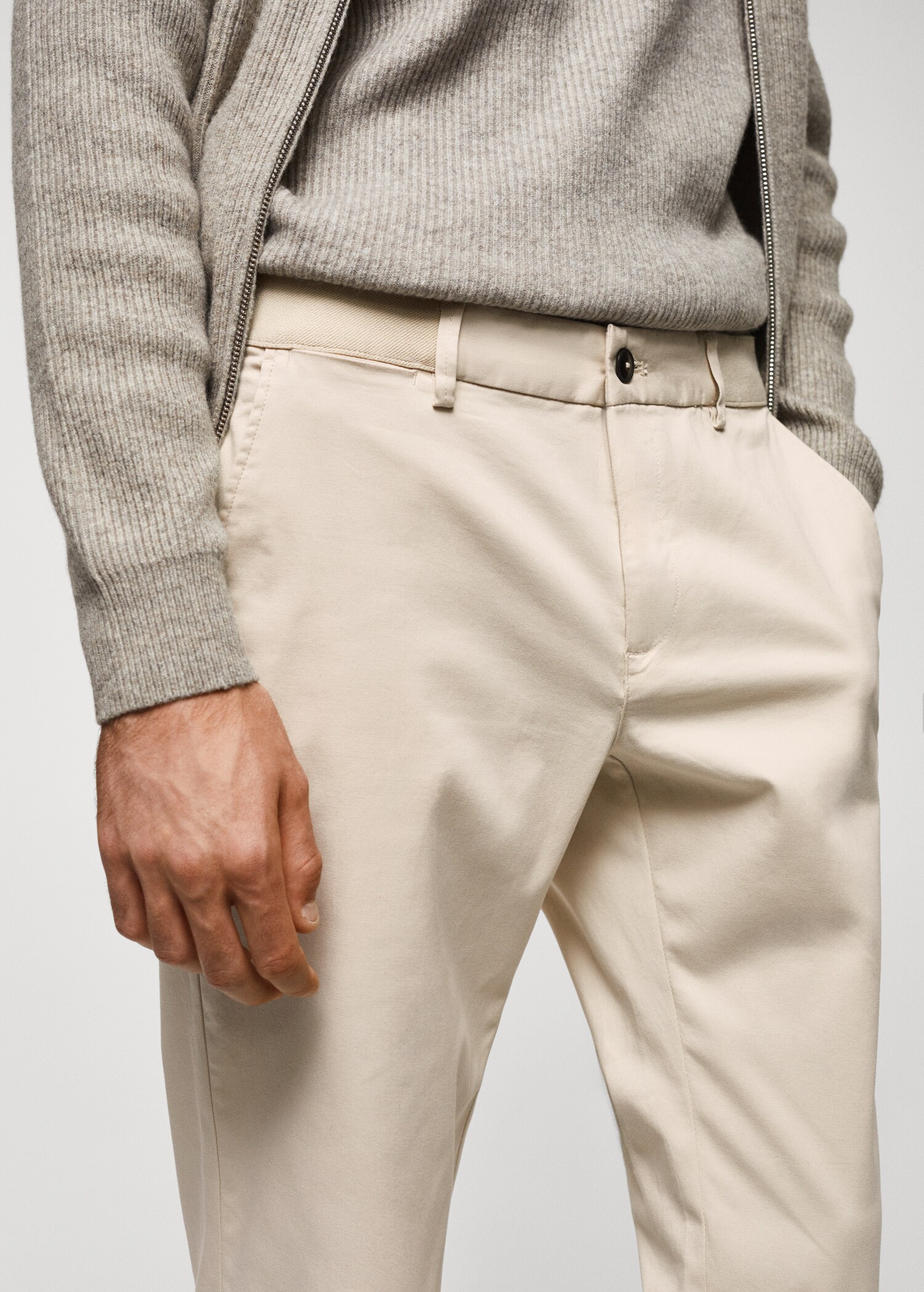 Celana panjang katun crop tapered - Rincian barang 1