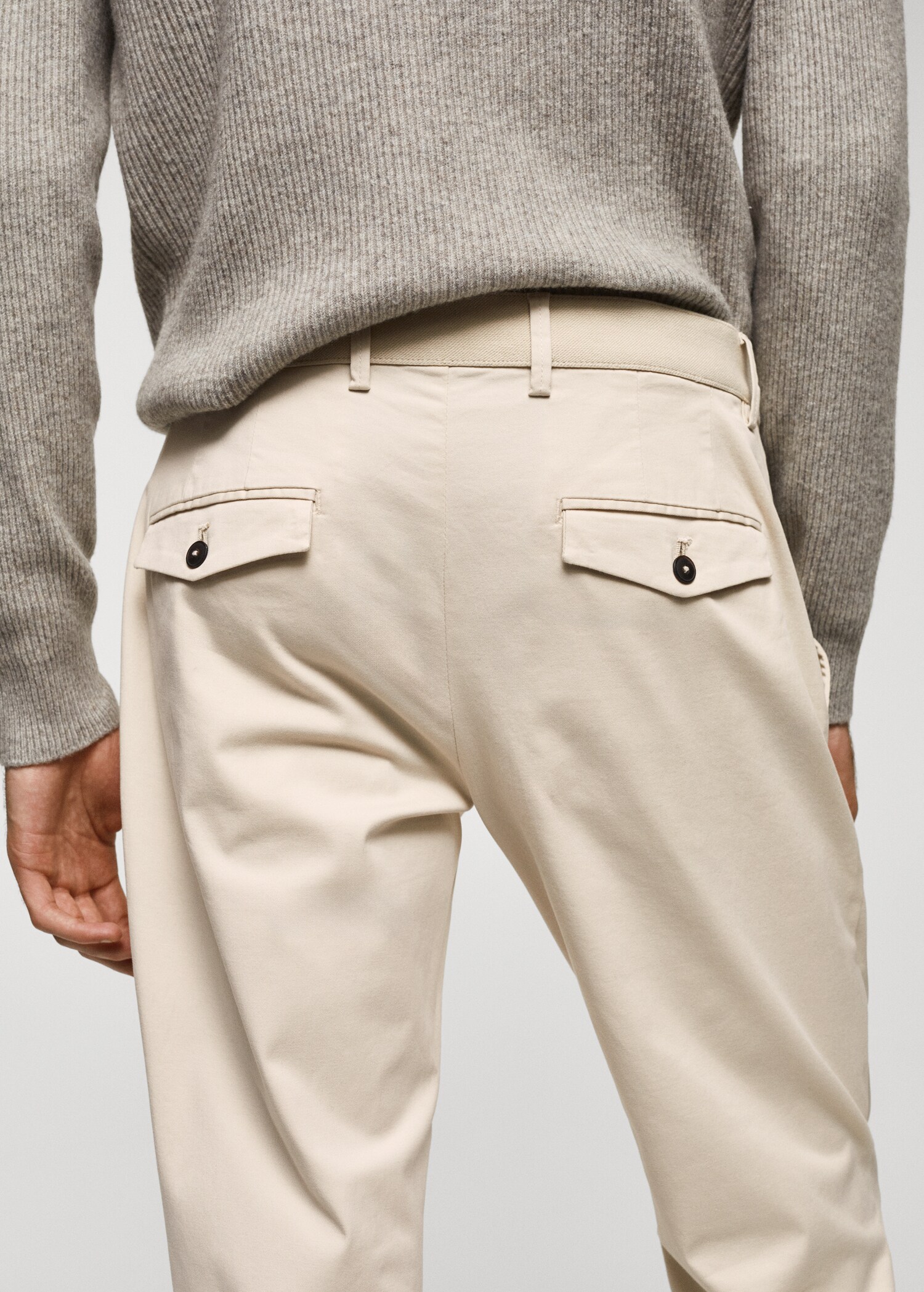 Celana panjang katun crop tapered - Rincian barang 4