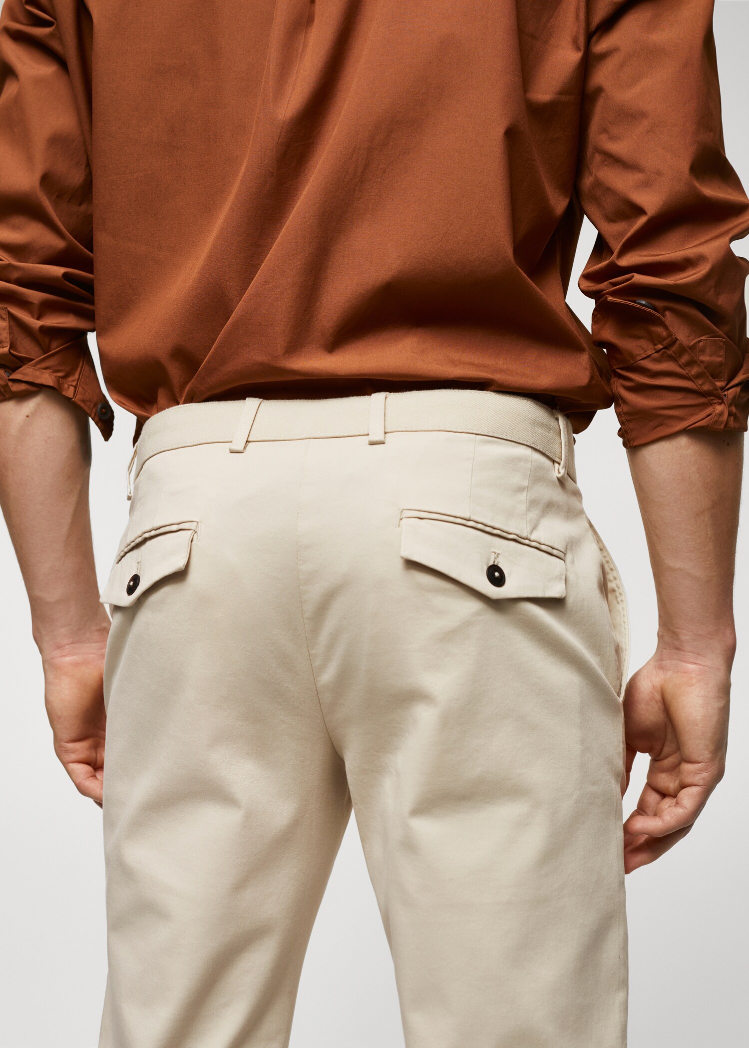 Celana panjang katun crop tapered - Rincian barang 6