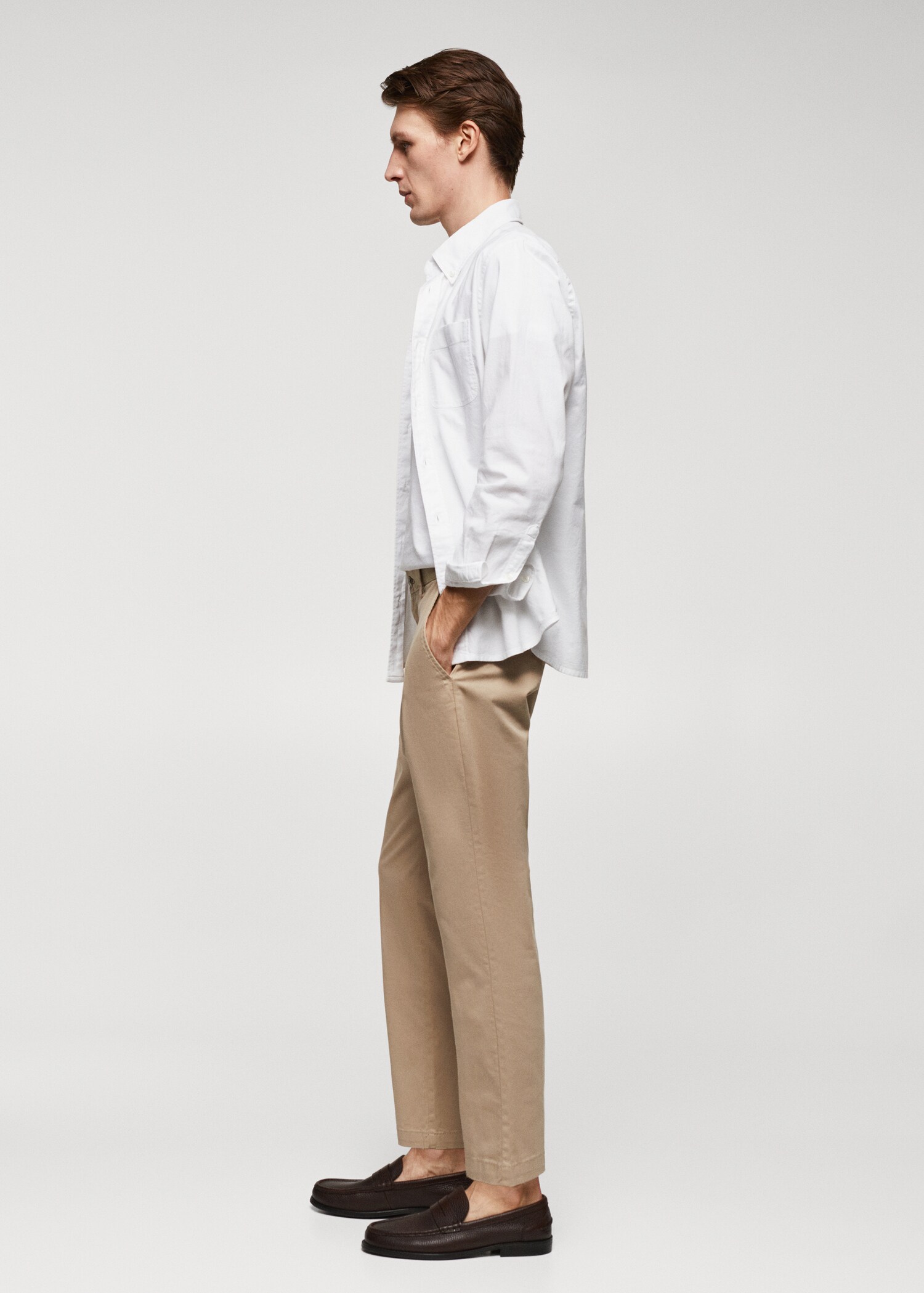 Celana panjang katun crop tapered - Rincian barang 2