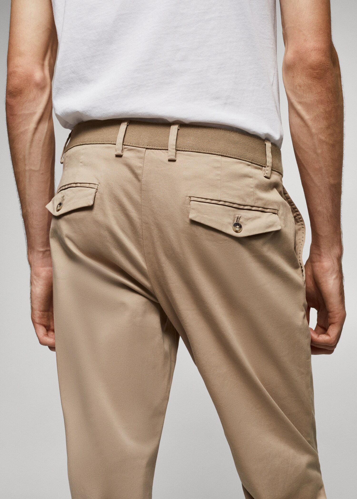 Celana panjang katun crop tapered - Rincian barang 4