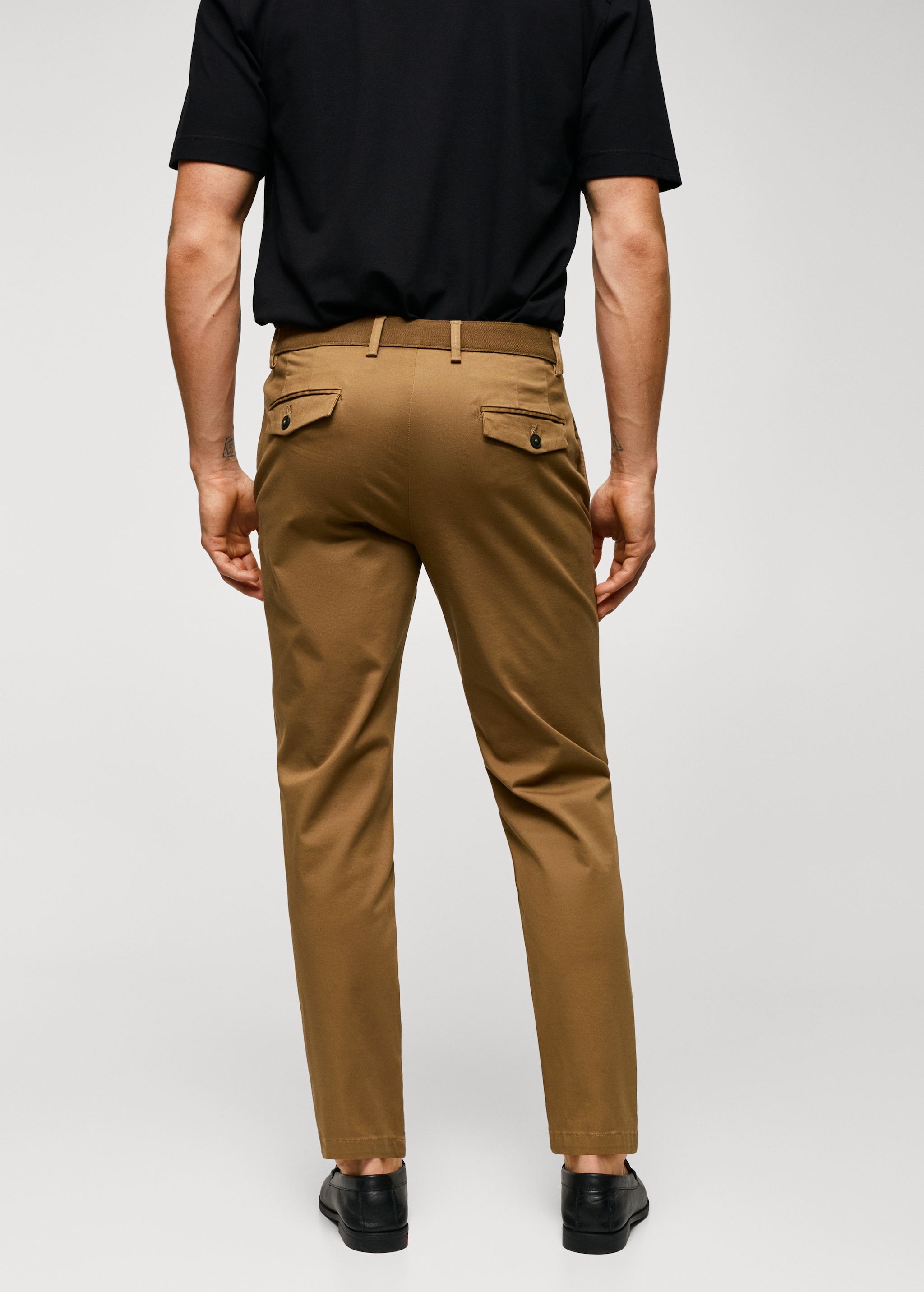 Cotton tapered crop pants - Reverse of the article