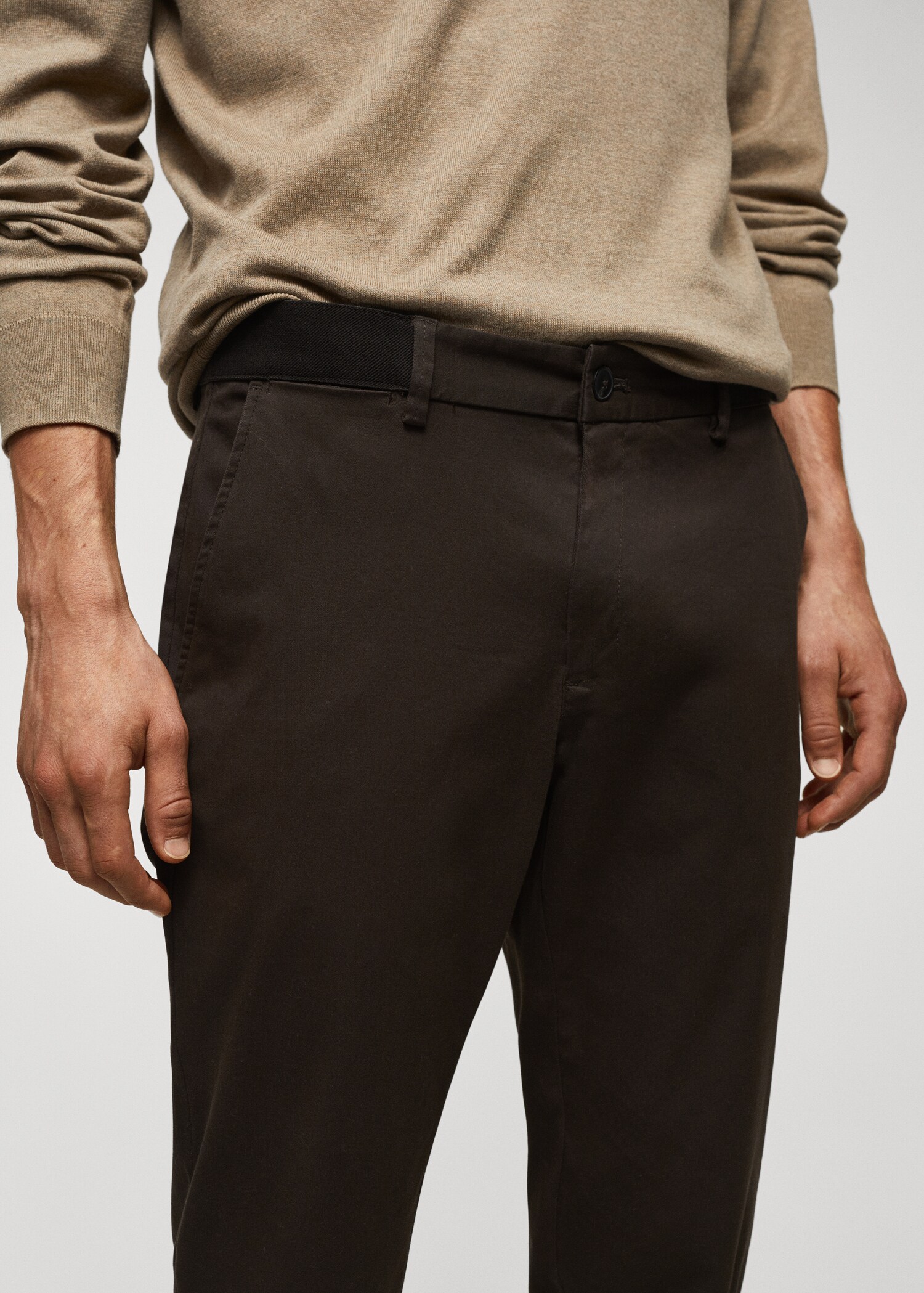 Celana panjang katun crop tapered - Rincian barang 1