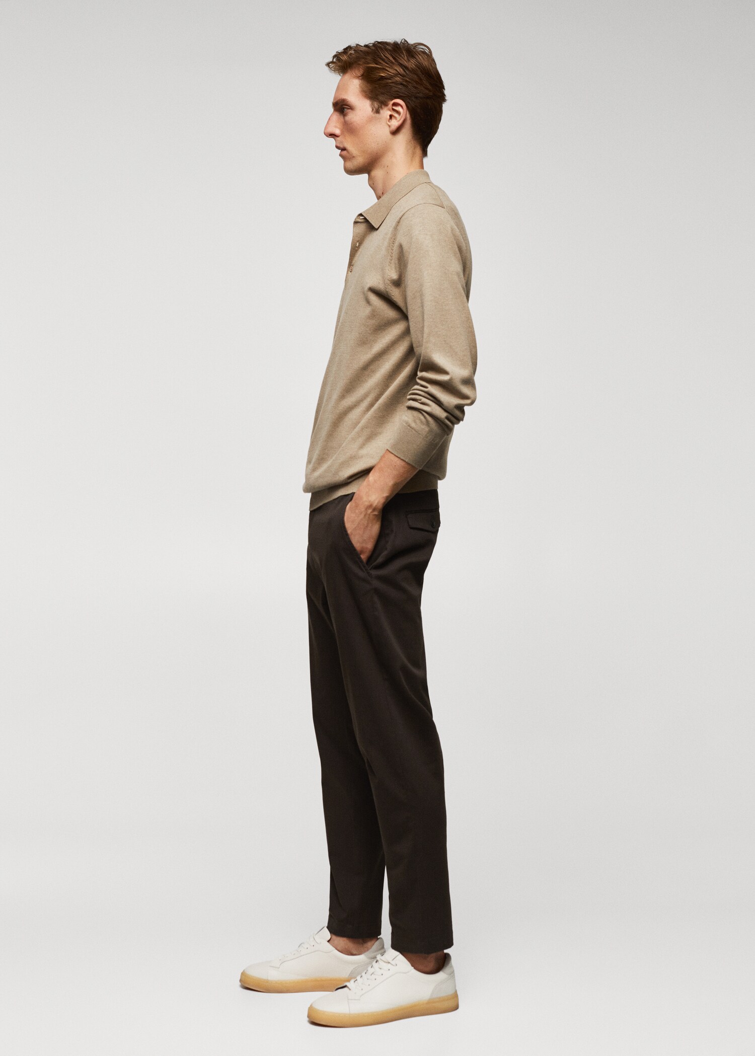 Celana panjang katun crop tapered - Rincian barang 2